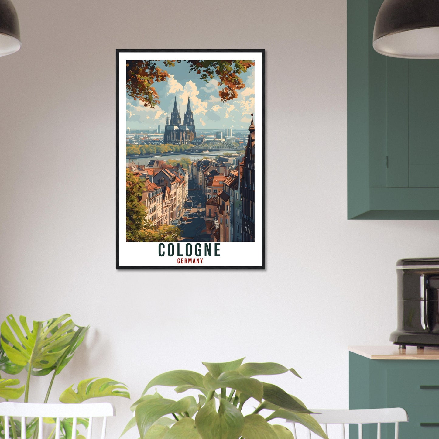 Cologne Print Travel Gift Germany Home Decor Cologne German City Wall Art Gift Wall Hanging Art Lover Germany Artwork Cologne Travel Poster