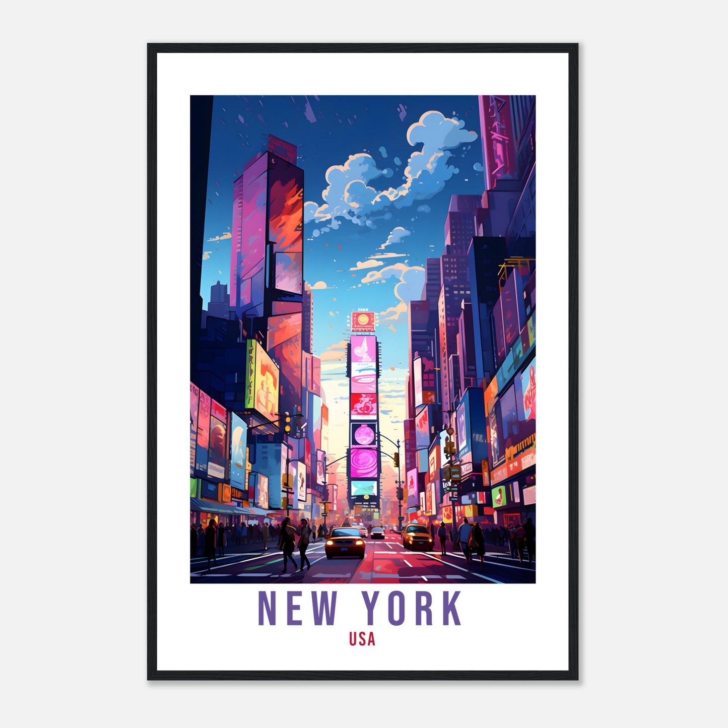 New York Travel Print Wall Art New York Wall Hanging USA Artwork Travel Poster Wall Art New York USA Home Decor New York Gift Travel Art