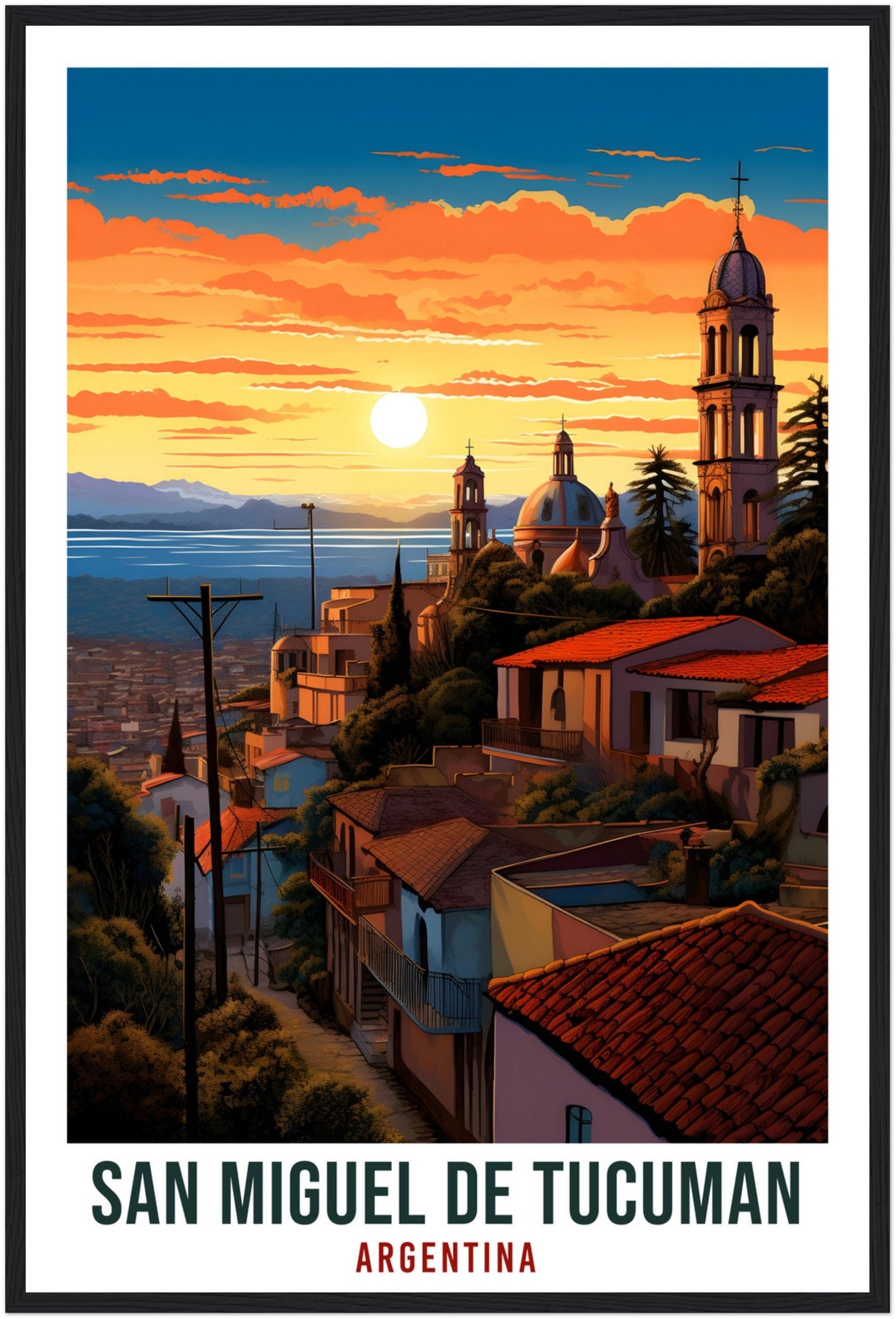 San Miguel De Tucuman Travel Print Wall Art Tucuman Argentina City Landscape Artwork Tucuman Art Gifts Tucuman Travel Poster Argentinian Art