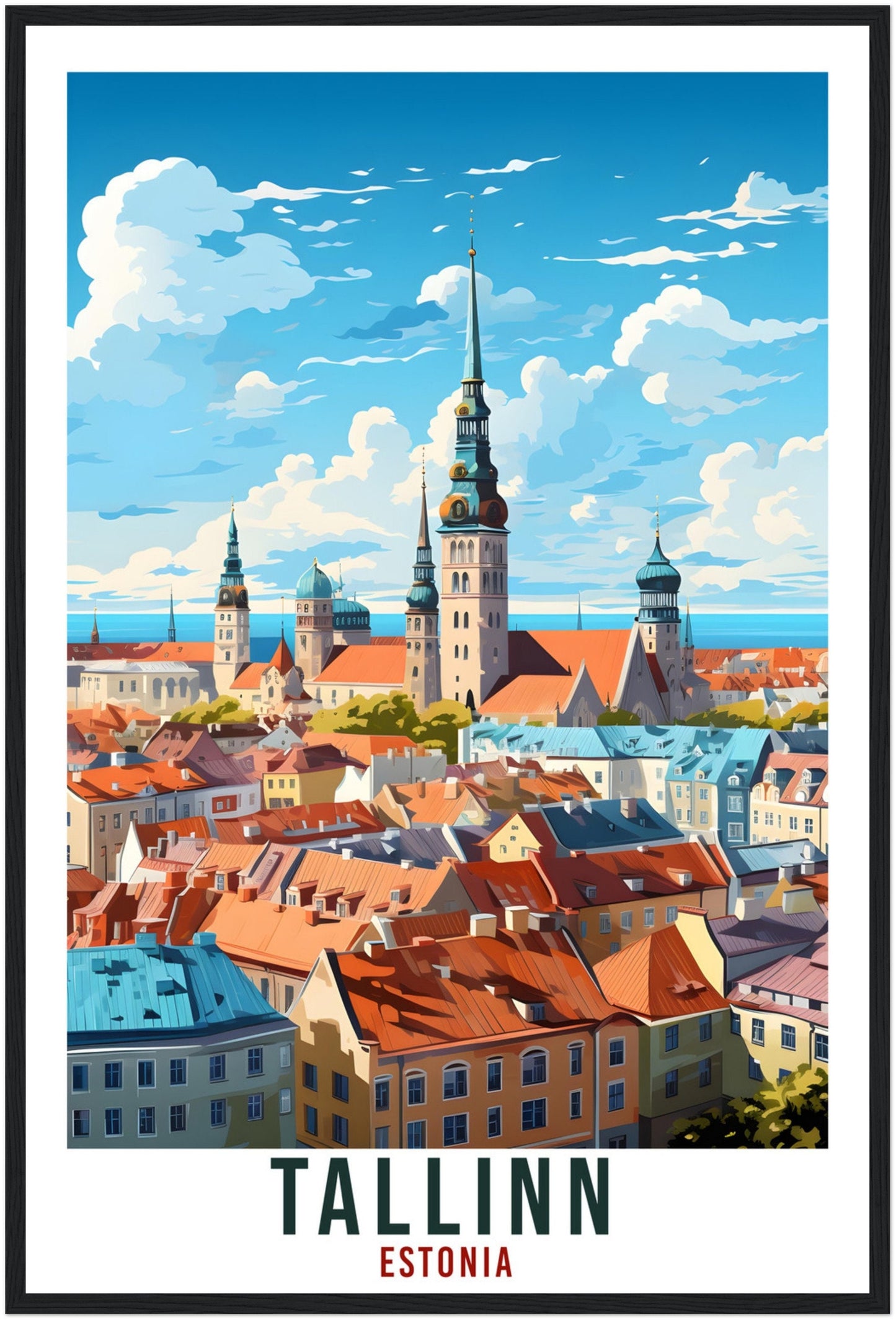 Tallinn Print Estonia Travel Gift Wall Art Tallinn Wall Hanging Home Décor Tallinn Art Lovers Estonia Artwork Print Tallinn Landmark Poster