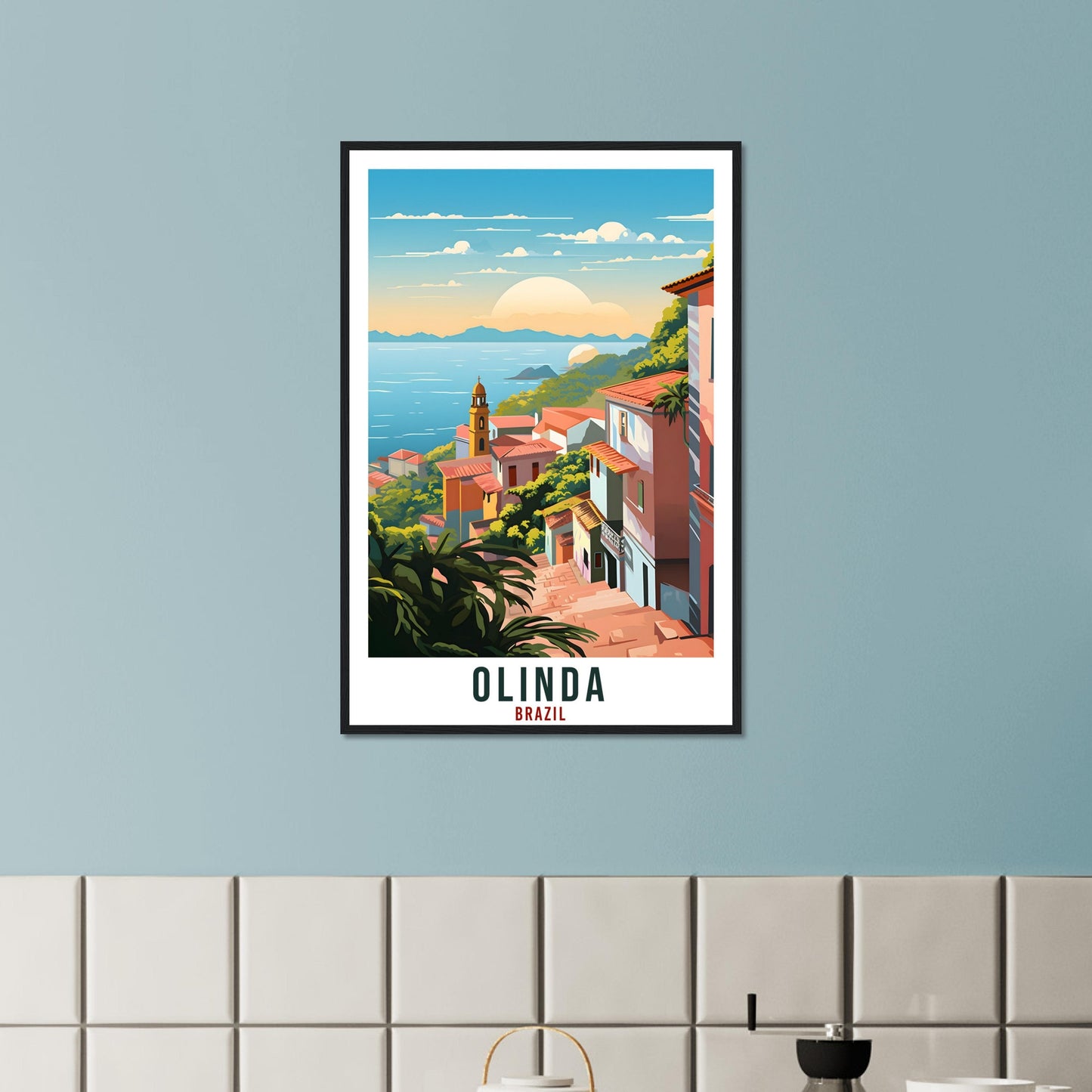 Olinda Travel Print Wall Art Olinda Brazil Wall Hanging Artwork Olinda Art Gifts Olinda Travel Poster Brazil Home Decor Art Lovers Gift