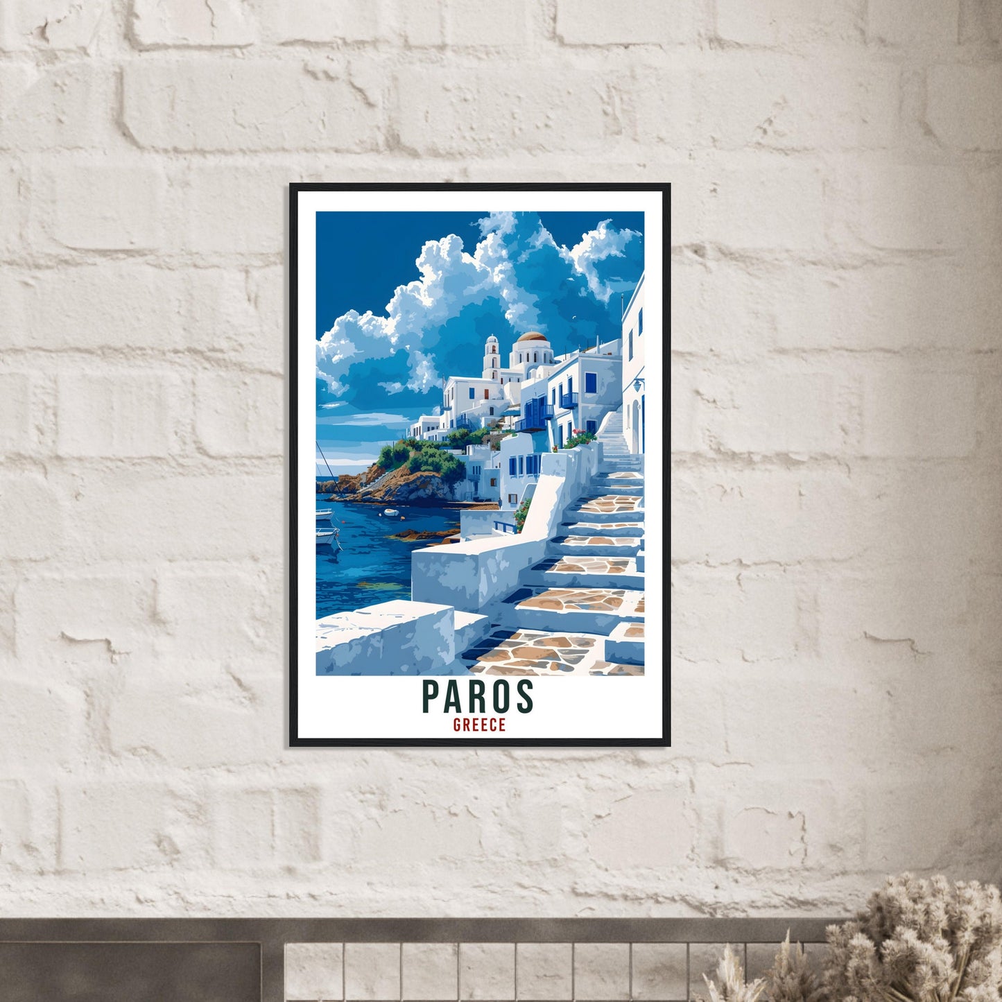 Paros Travel Print Greece Home Decoration Paros Greek Island Wall Art Gift Wall Hanging Art Lover Greece Artwork Paros Gift Travel Poster