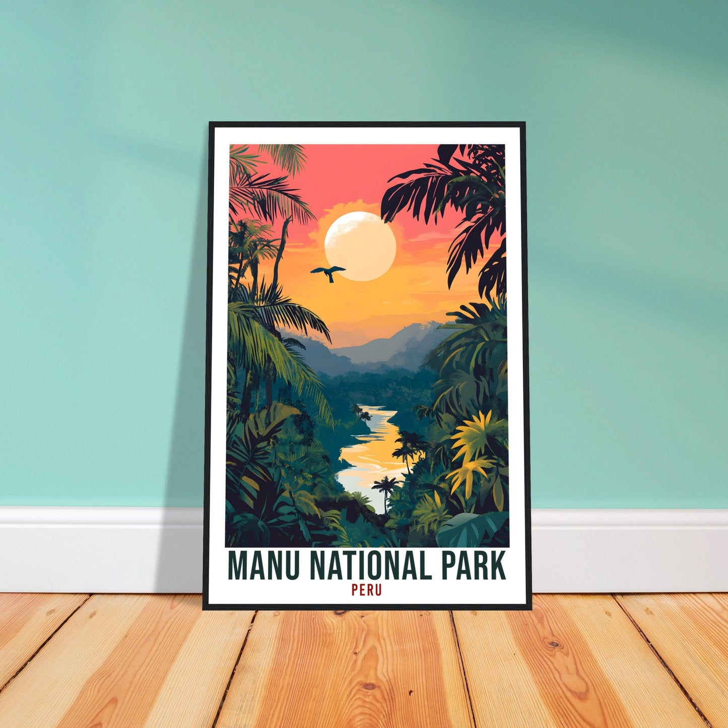 Manu National Park Travel Print Peru Decor Wall Art Gift Wall Hanging Art Lover Manu National Park Peruvian Artwork Travel Poster Travel Art