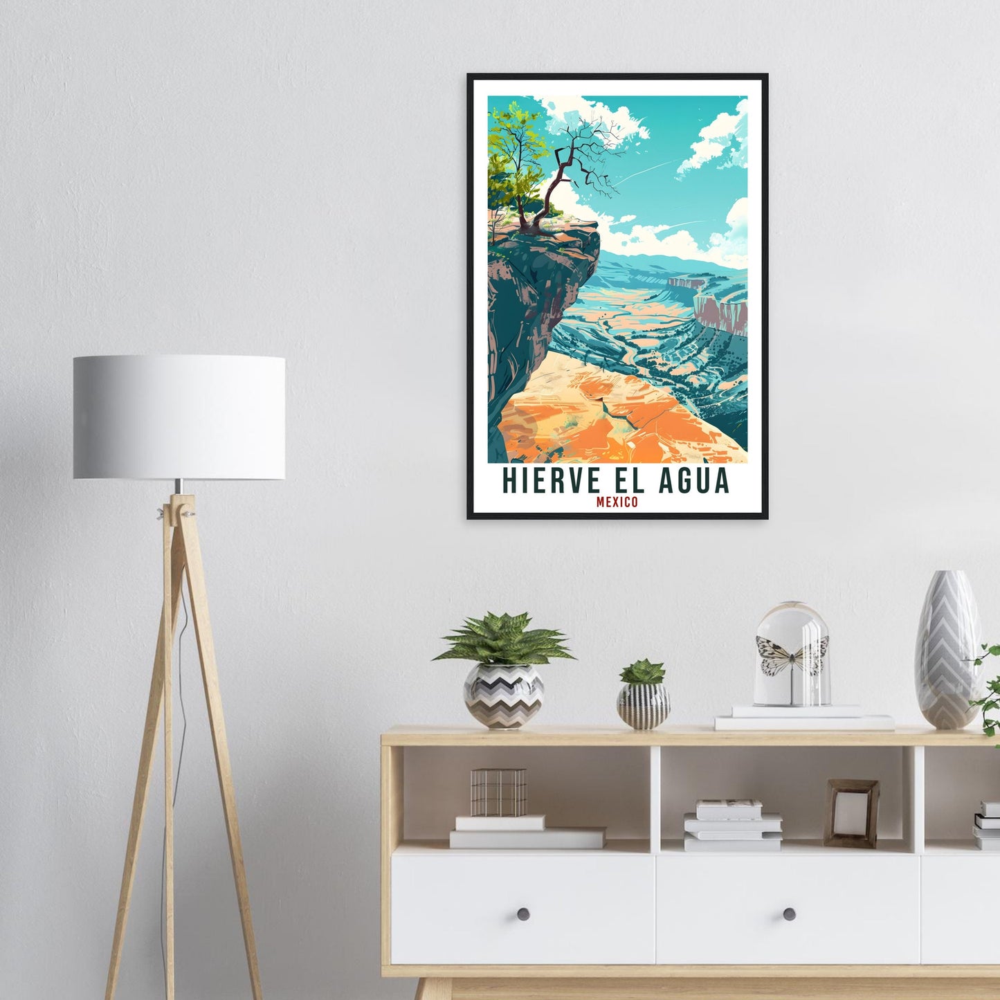Hierve El Agua Mexico Travel Print Mexico Wall Art Wall Hanging Home Décor Hierve El Agua Gift Mexico Artwork South America Travel Poster