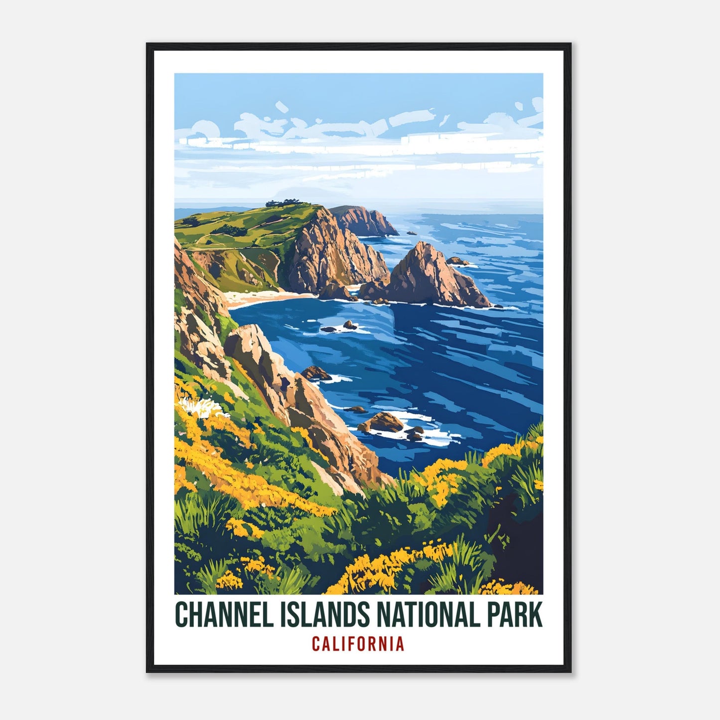 Channel Islands National Park California USA Travel Print Wall Art Wall Hanging Home Décor Cali Gift Travel Art USA Artwork Travel Poster