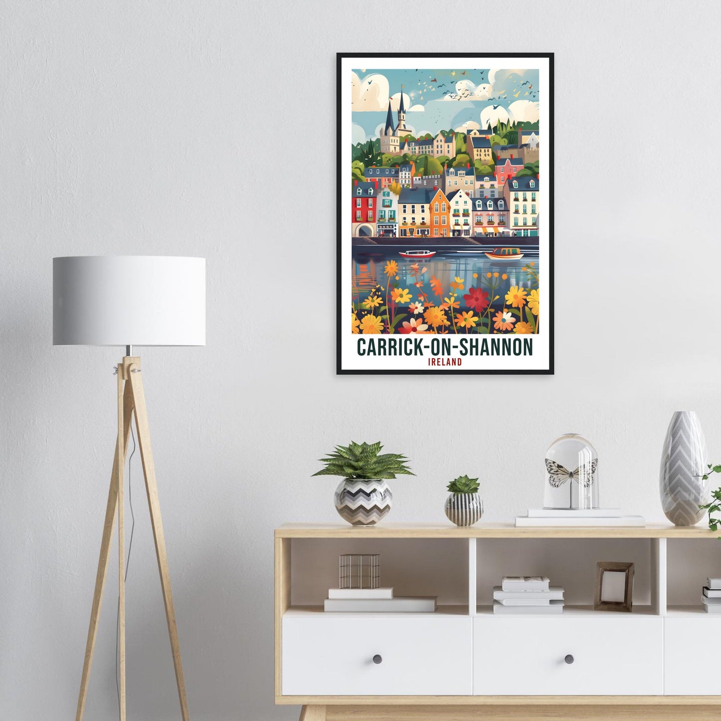 Carrick-On-Shannon Travel Print Ireland Wall Art Wall Hanging Home Living Décor Art Lovers Gift Irish Artwork Gift Ireland Travel Poster