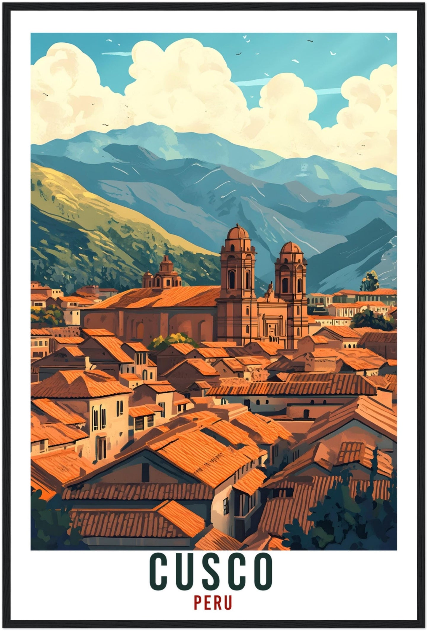 Cusco Travel Print Peru Home Decor Cusco Wall Art Gift Wall Hanging Art Lover Cusco Peruvian Artwork Travel Poster Cusco Travel Art
