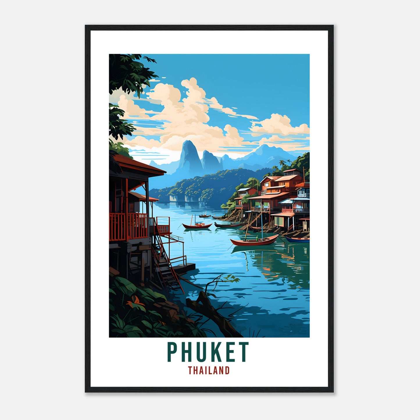 Phuket Travel Print Wall Art Phuket Wall Hanging Thailand Gift Holiday Print Phuket Art Print Phuket Travel Poster Phuket Landscape Print