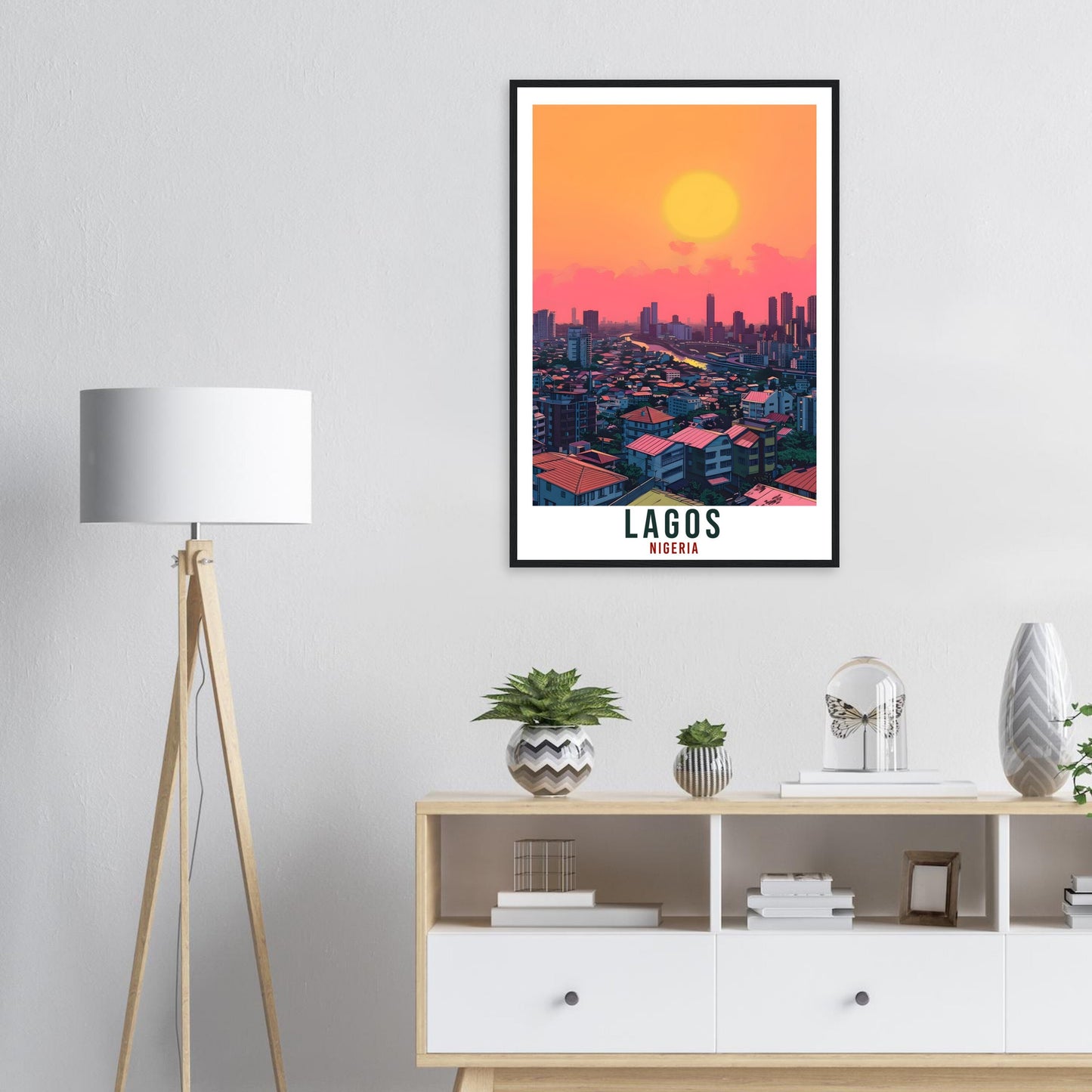 Lagos Nigeria Travel Print Lagos Wall Art Wall Hanging Home Décor Lagos Gift Art Lovers Nigeria Artwork Gift Print African Landmark Poster