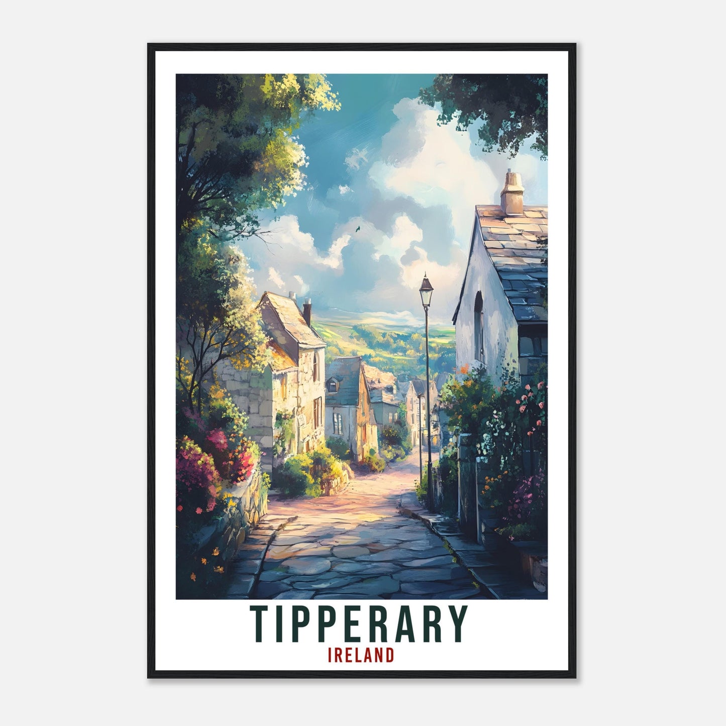 Tipperary Travel Print Ireland Home Decor Wall Art Gift Wall Hanging Art Lover Tipperary Irish Artwork Travel Poster Ireland Travel Art Gift