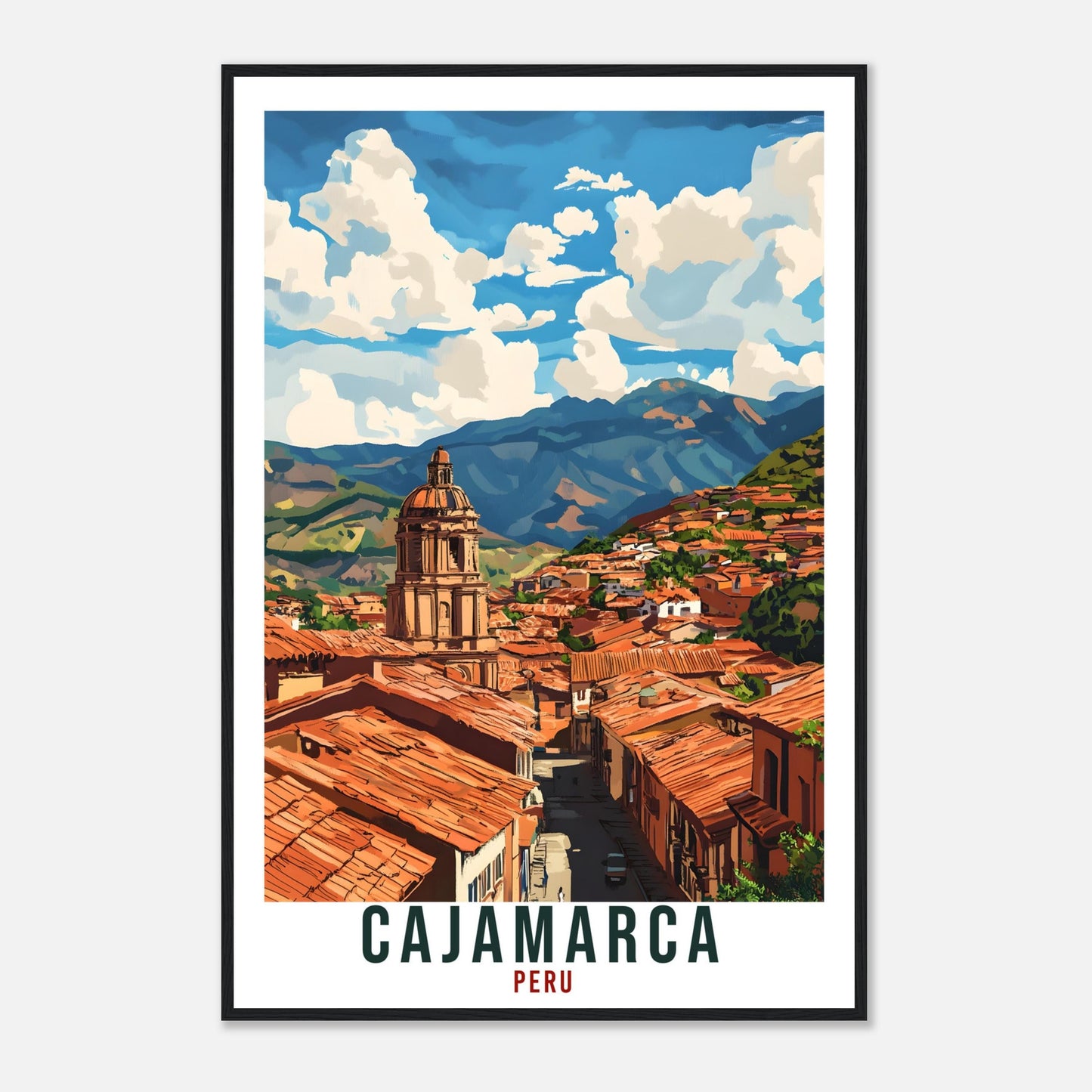 Cajamarca Travel Print Peru Home Decor Cajamarca Wall Art Gift Wall Hanging Art Lover Cajamarca Peruvian Artwork Travel Poster Travel Art
