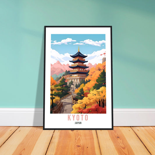 Kyoto Travel Poster Kyoto Wall Hanging Japan Artwork Travel Print Wall Art Kyoto Japan Asia Home Decor Kyoto Gift Travel Art Japan Gift Art