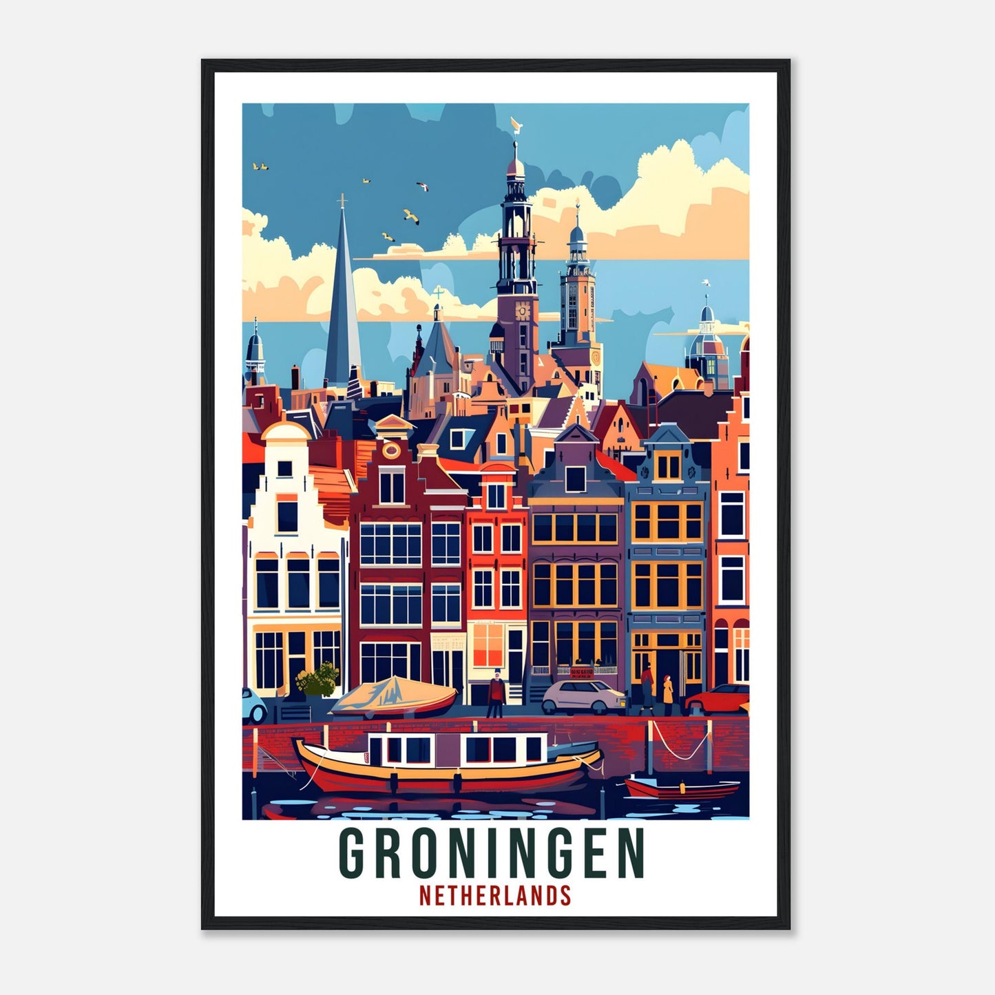 Groningen Travel Print Holland Wall Art Wall Hanging Home Décor Gift Art Lovers Gift Dutch Artwork The Netherlands Groningen Travel Poster