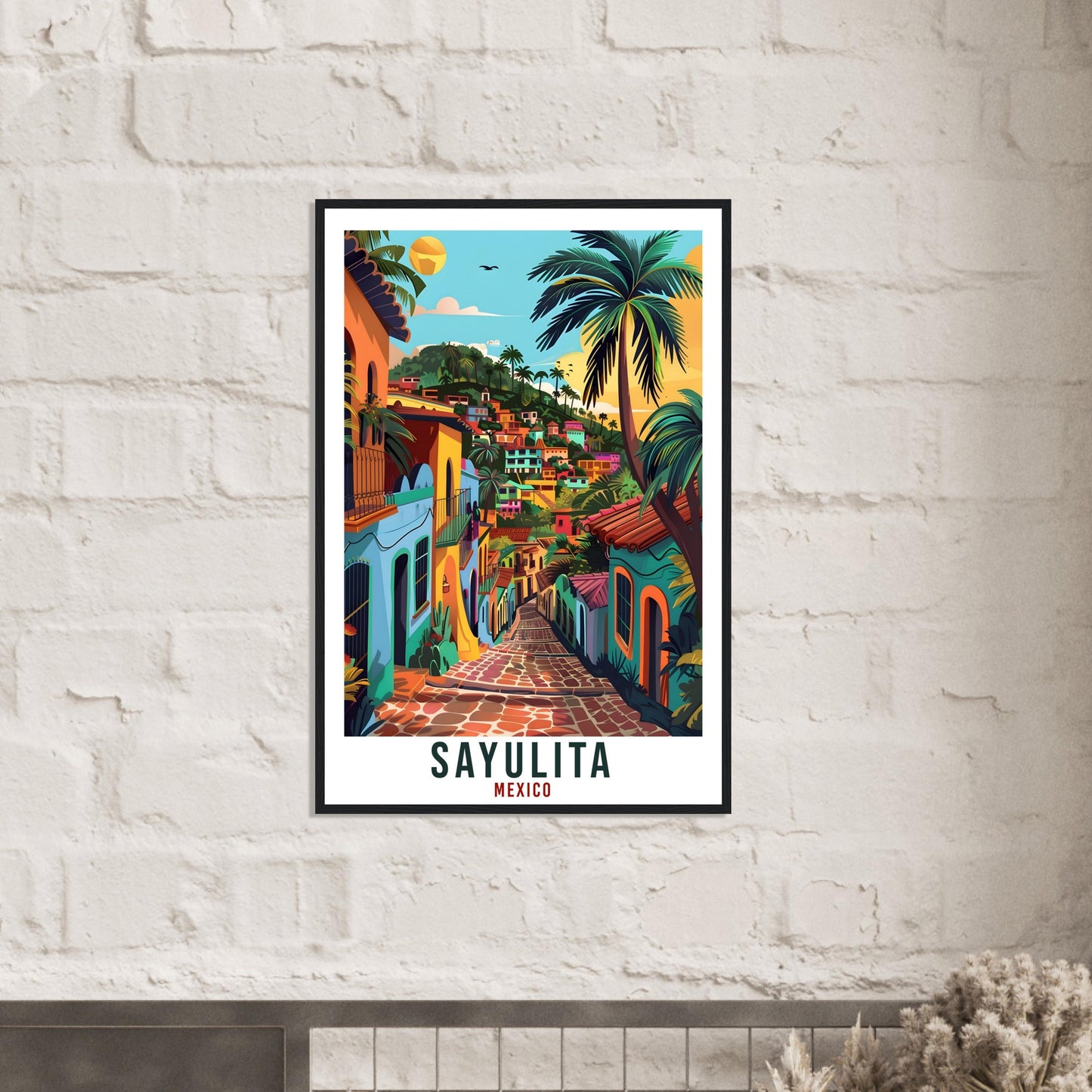 Sayulita Mexico Travel Print Mexico Wall Art Wall Hanging Home Décor Sayulita Gift Mexico Landmark Artwork Travel Art Mexican Travel Poster