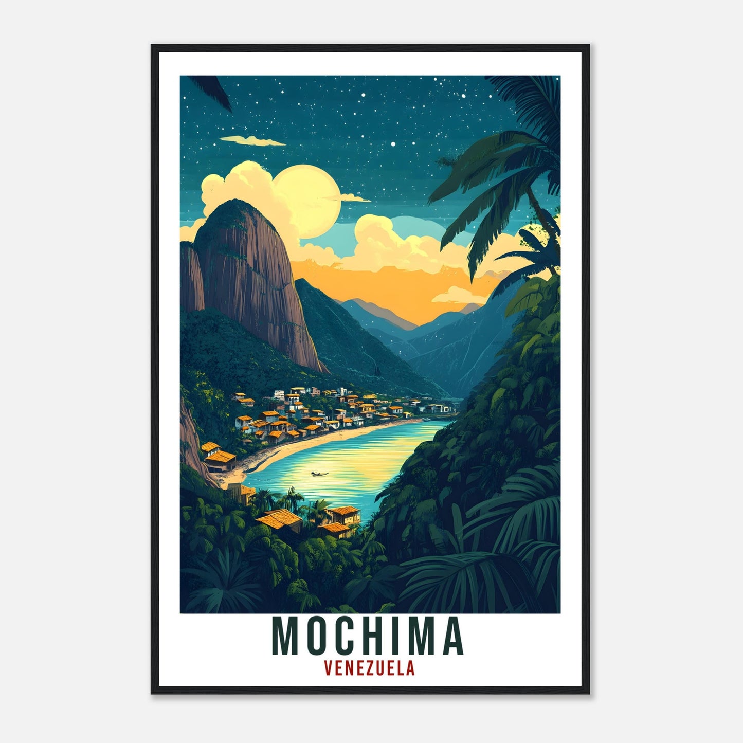 Mochima Travel Print Venezuela Home Decor Mochima Wall Art Gift Wall Hanging Art Lover Mochima Venezuelan Artwork Travel Poster Travel Gift
