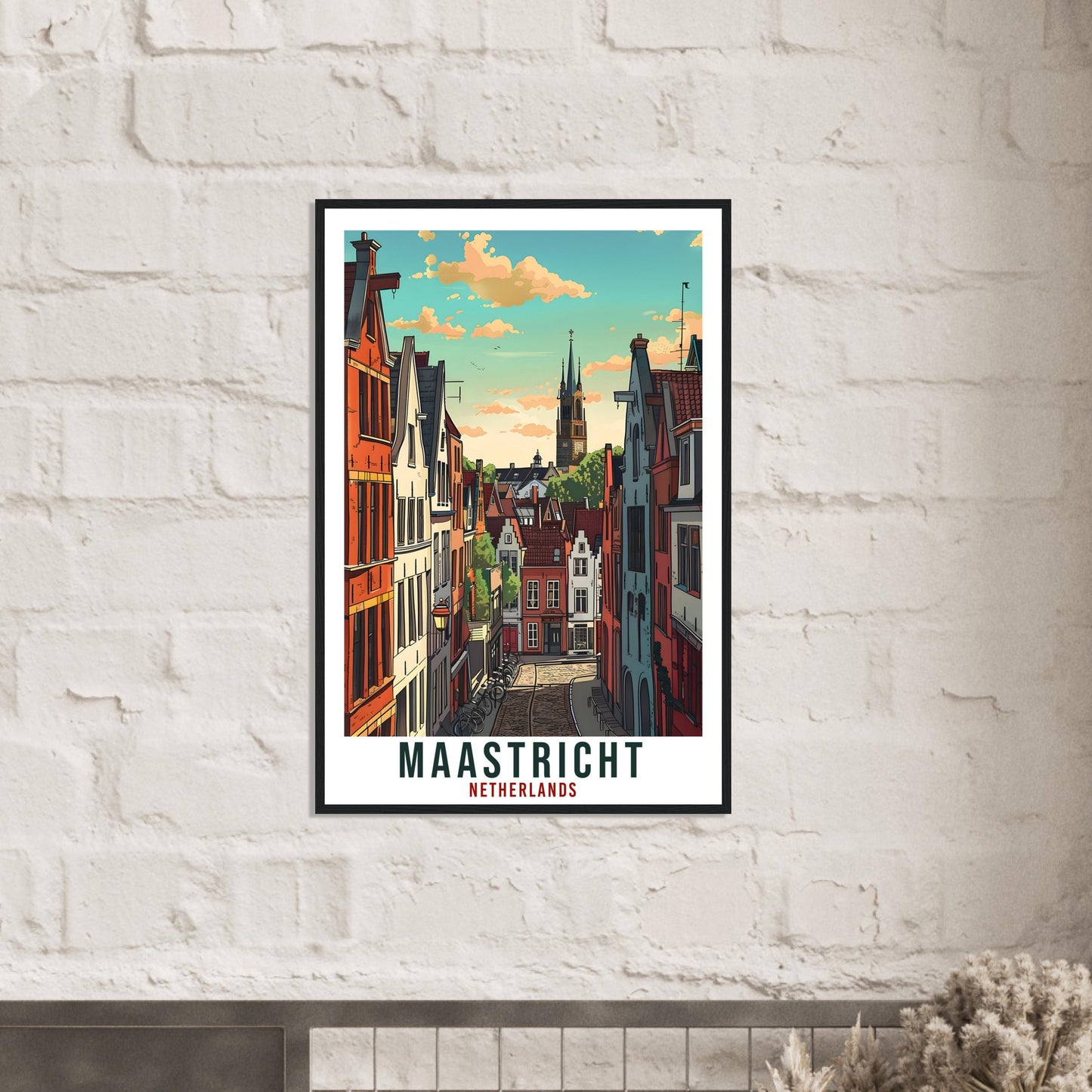 Maastricht Travel Print Holland Wall Art Wall Hanging Home Décor Maastricht Gift Art Lovers Dutch Artwork Gift The Netherlands Travel Poster