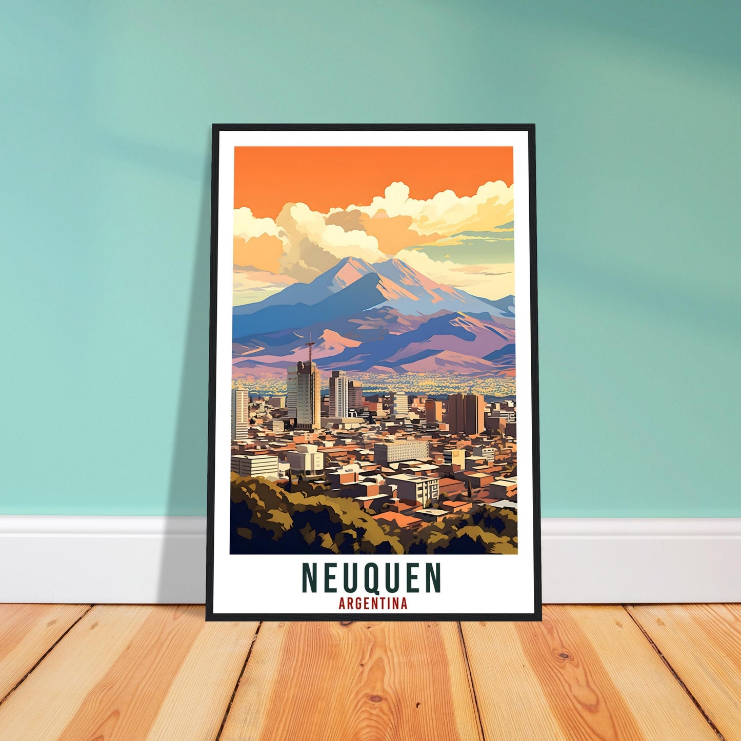 Neuquen Travel Print Wall Art Neuquen Argentina City Landscape Artwork Neuquen Art Gifts Neuquen Travel Poster Argentinian Art Lovers Gift