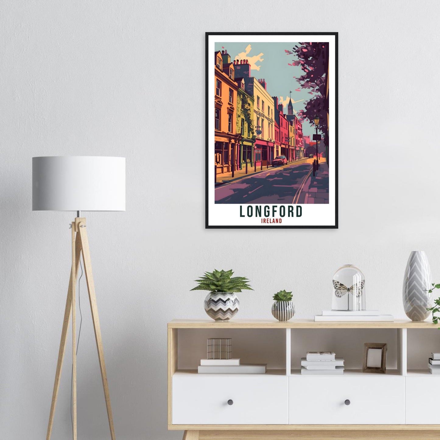 Longford Travel Print Ireland Wall Art Wall Hanging Home Living Décor Longford Gift Art Lovers Gift Irish Artwork Gift Ireland Travel Poster