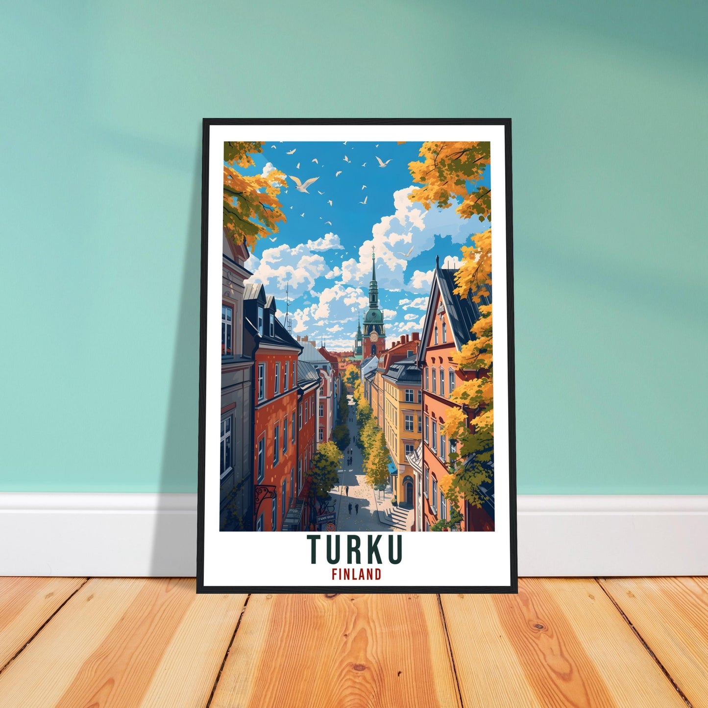 Turku Finland Travel Print Wall Art Turku Wall Hanging Home Décor Turku Gift Art Lovers Finland Artwork Gift Print Turku Landmark Poster