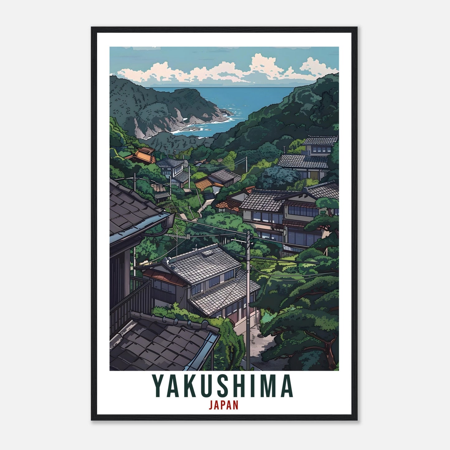 Yakushima Travel Print Japan Home Decoration Yakushima Wall Art Gift Wall Hanging Art Lover Japanese Artwork Japan Yakushima Travel Poster