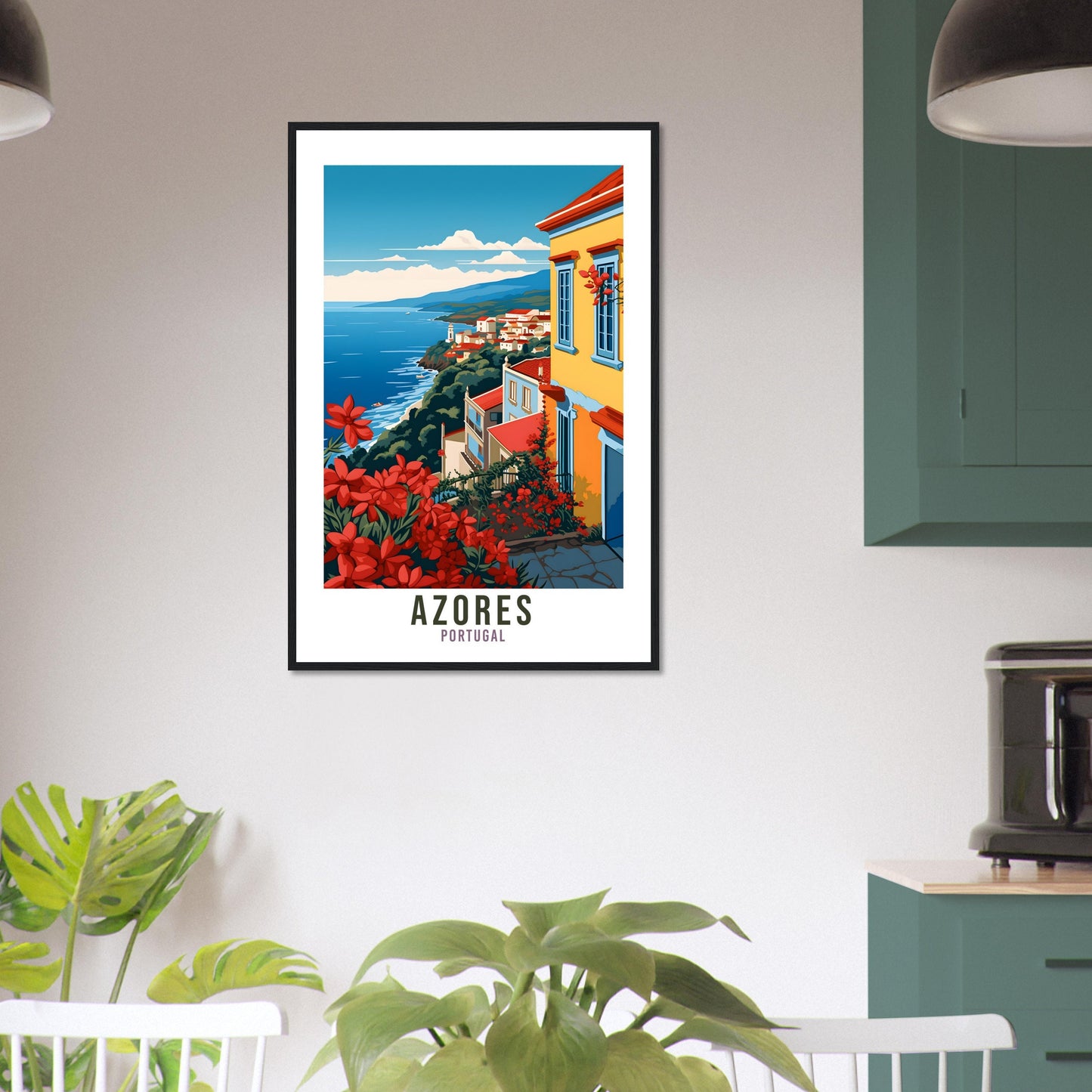 Azores Travel Print Wall Art Azores Wall Hanging Portugal Gift Azores Wall Art Print Art Print Azores Travel Gift Azores Travel Poster