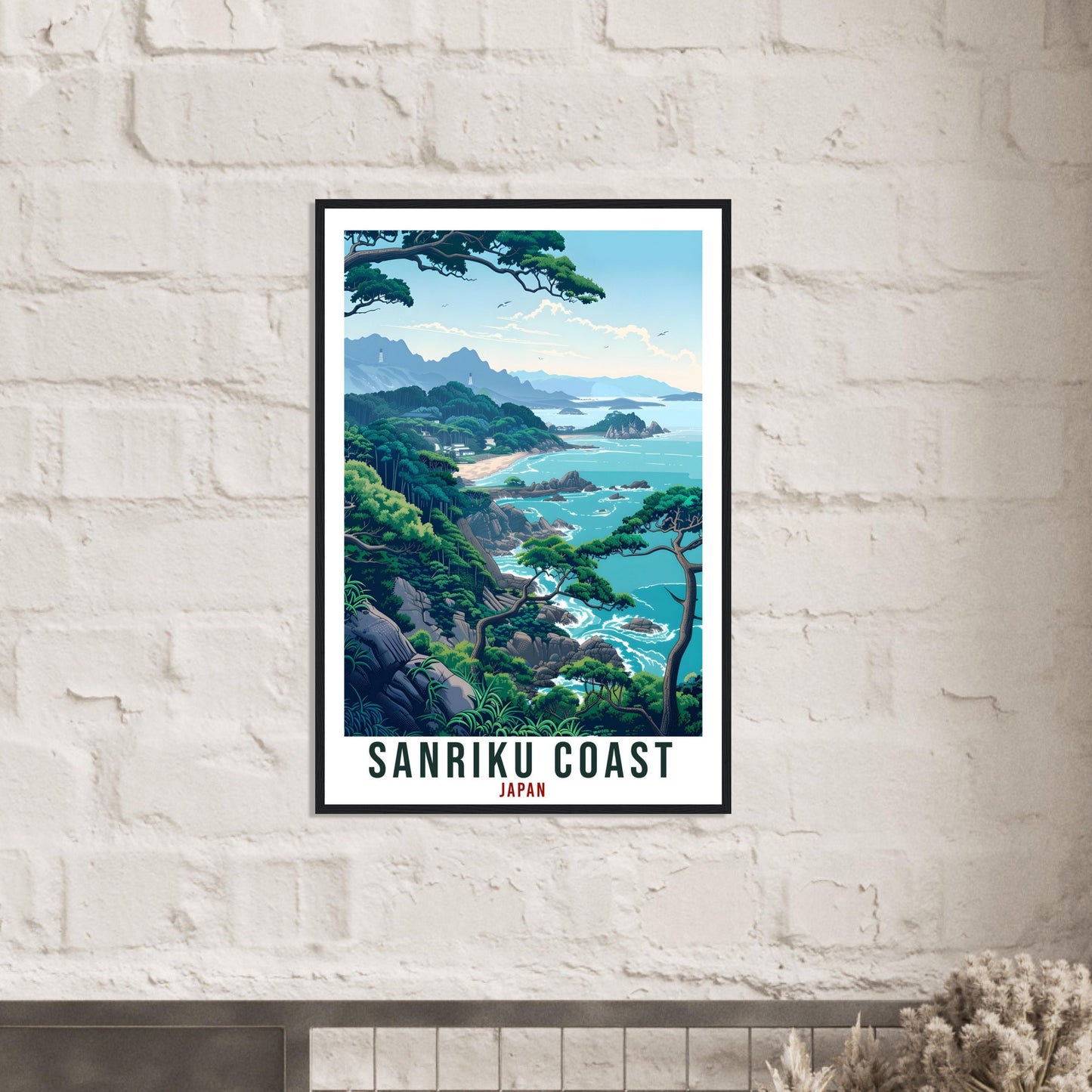 Sanriku Coast Travel Print Japan Home Decoration Wall Art Gift Wall Hanging Art Lover Japanese Artwork Japan Sanriku Coast Travel Poster