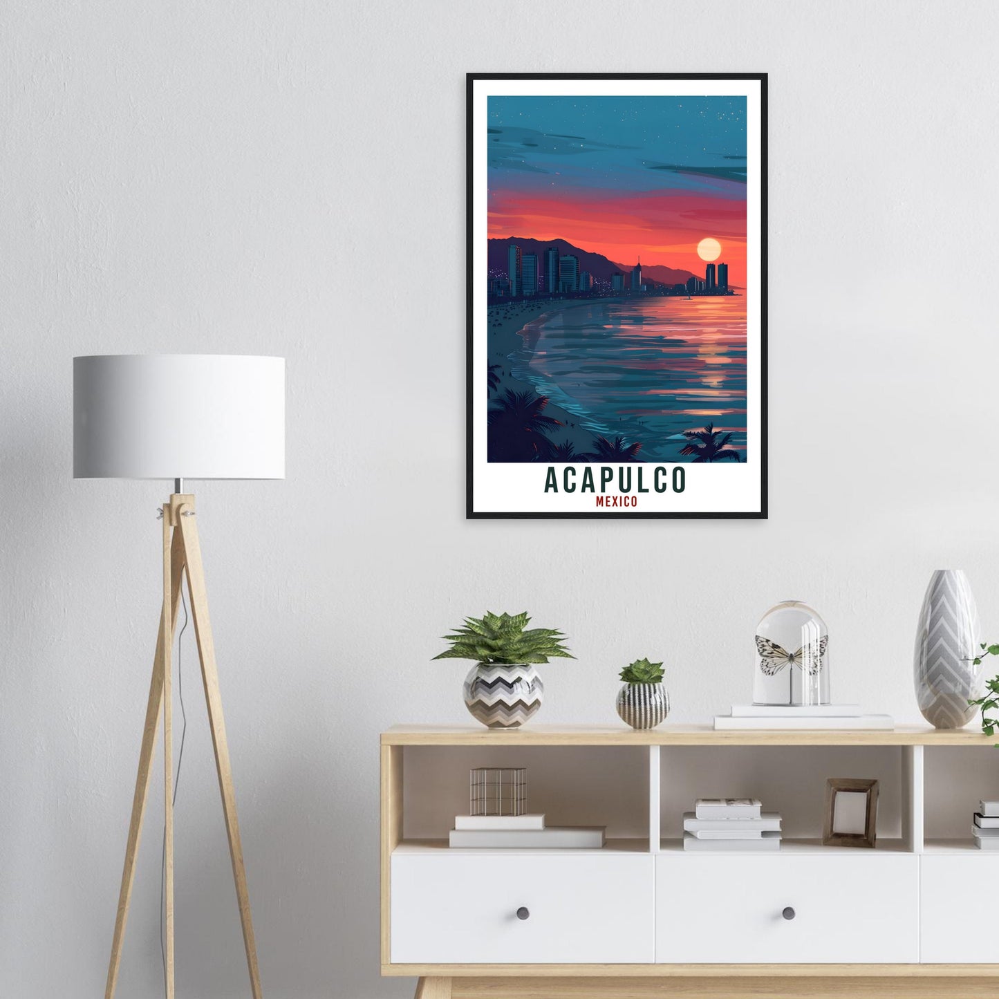 Acapulco Mexico Travel Print Mexico Wall Art Wall Hanging Home Décor Acapulco Gift Mexico Landmark Artwork Travel Art Mexican Travel Poster