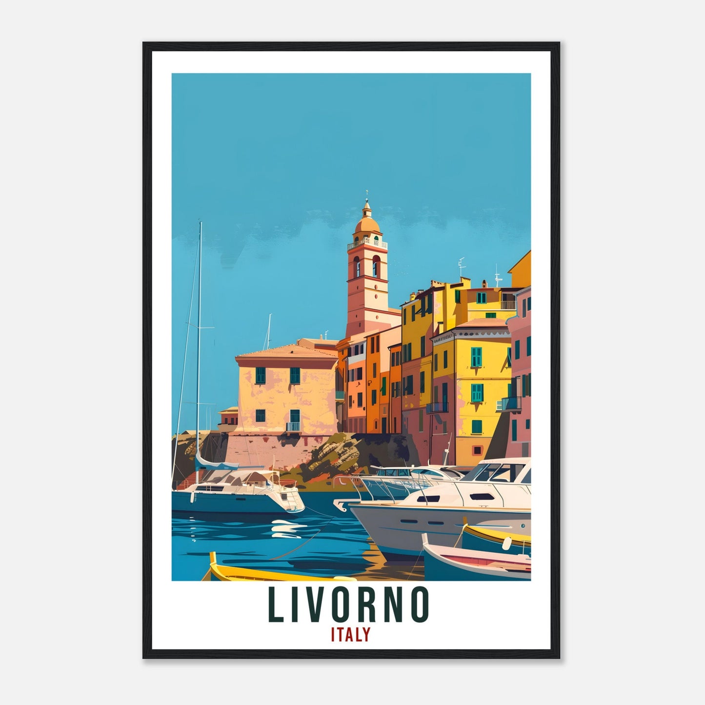 Livorno Travel Print Italy Wall Art Wall Hanging Home Living Décor Livorno Gift Art Lovers Gift Italy Artwork Gift Italian Travel Poster