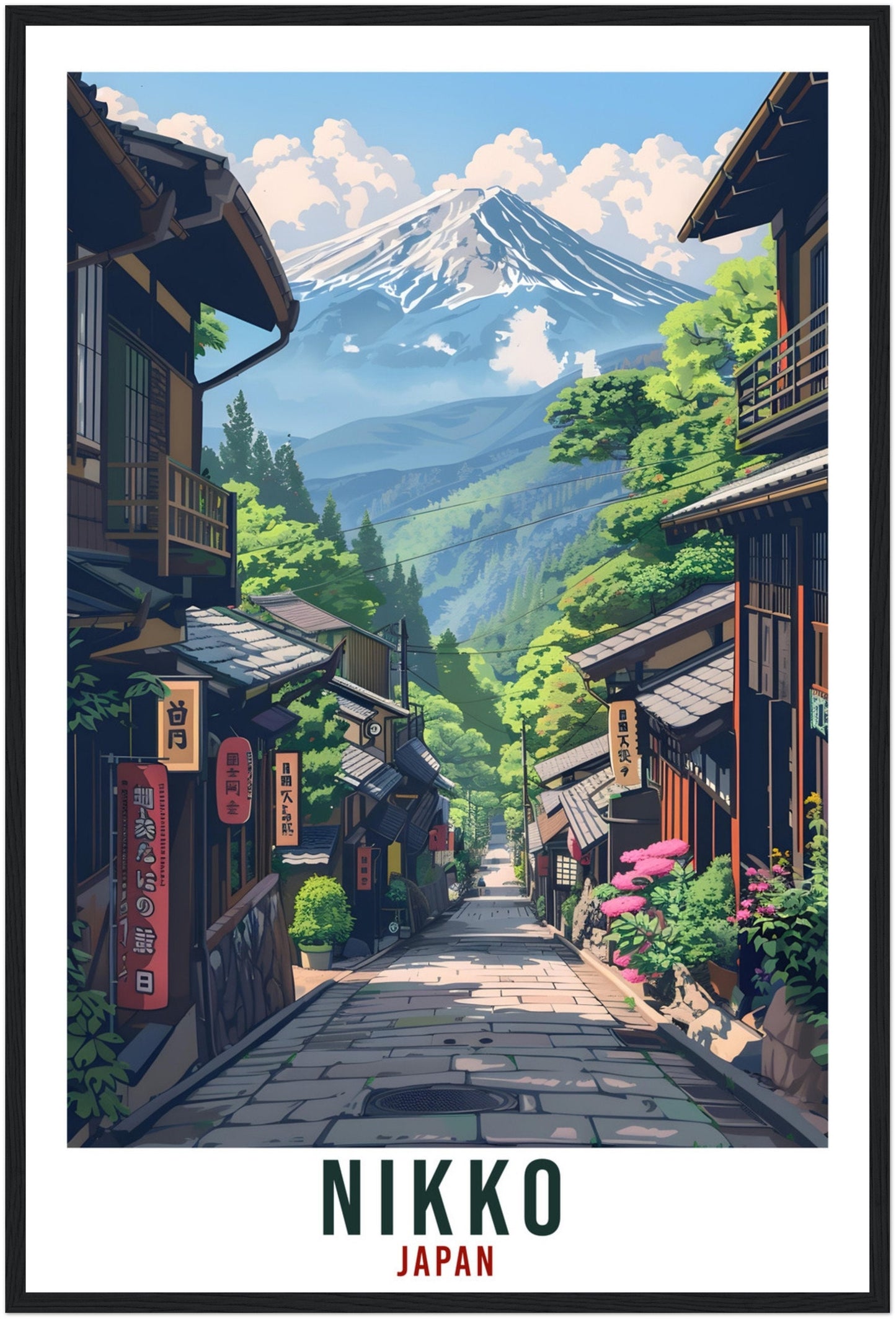 Nikko Travel Print Japan Home Decoration Wall Art Gift Wall Hanging Art Lover Japanese Artwork Japan Nikko Travel Poster Cityscape Print