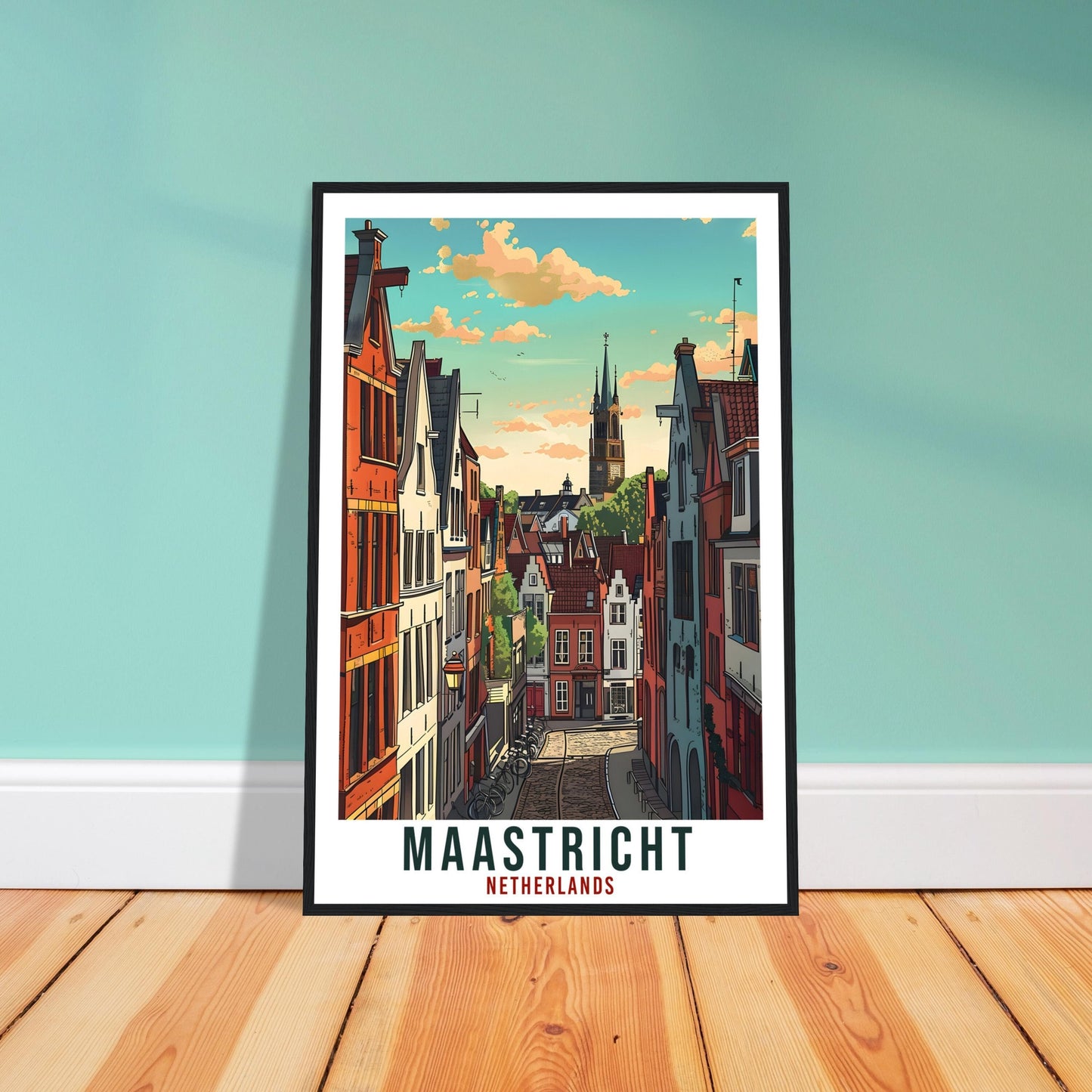 Maastricht Travel Print Holland Wall Art Wall Hanging Home Décor Maastricht Gift Art Lovers Dutch Artwork Gift The Netherlands Travel Poster