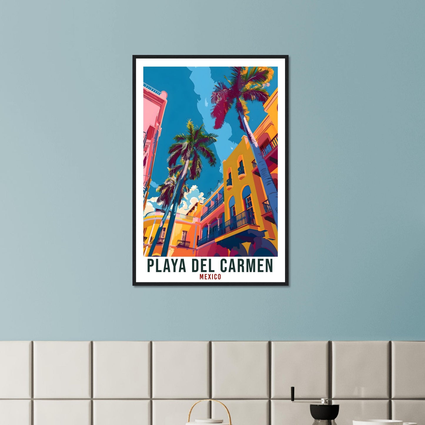 Playa Del Carmen Mexico Travel Print Mexico Wall Art Wall Hanging Home Décor Playa Del Carmen Gift Artwork Gift South America Travel Poster