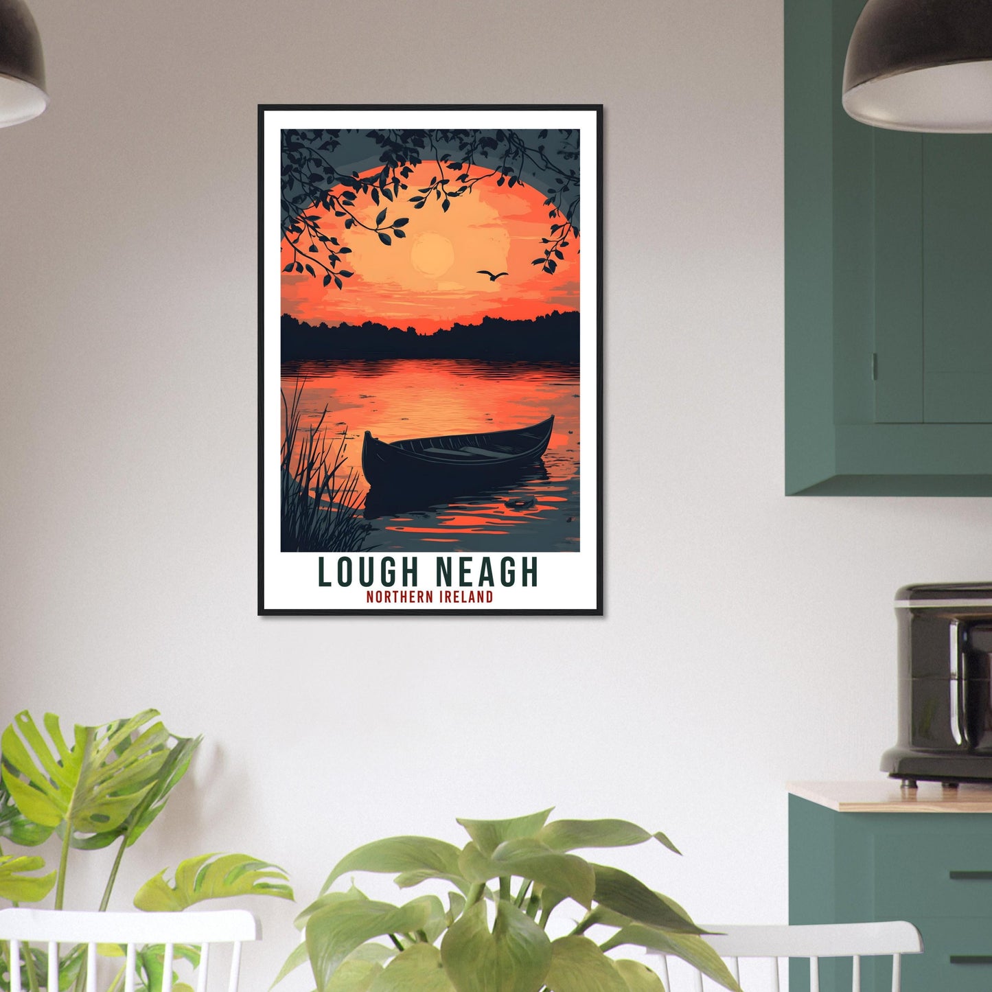 Lough Neagh Travel Print Northern Ireland Home Decor Lough Neagh Wall Art Gift Wall Hanging PLACE Irish Artwork Travel Poster Ireland Travel