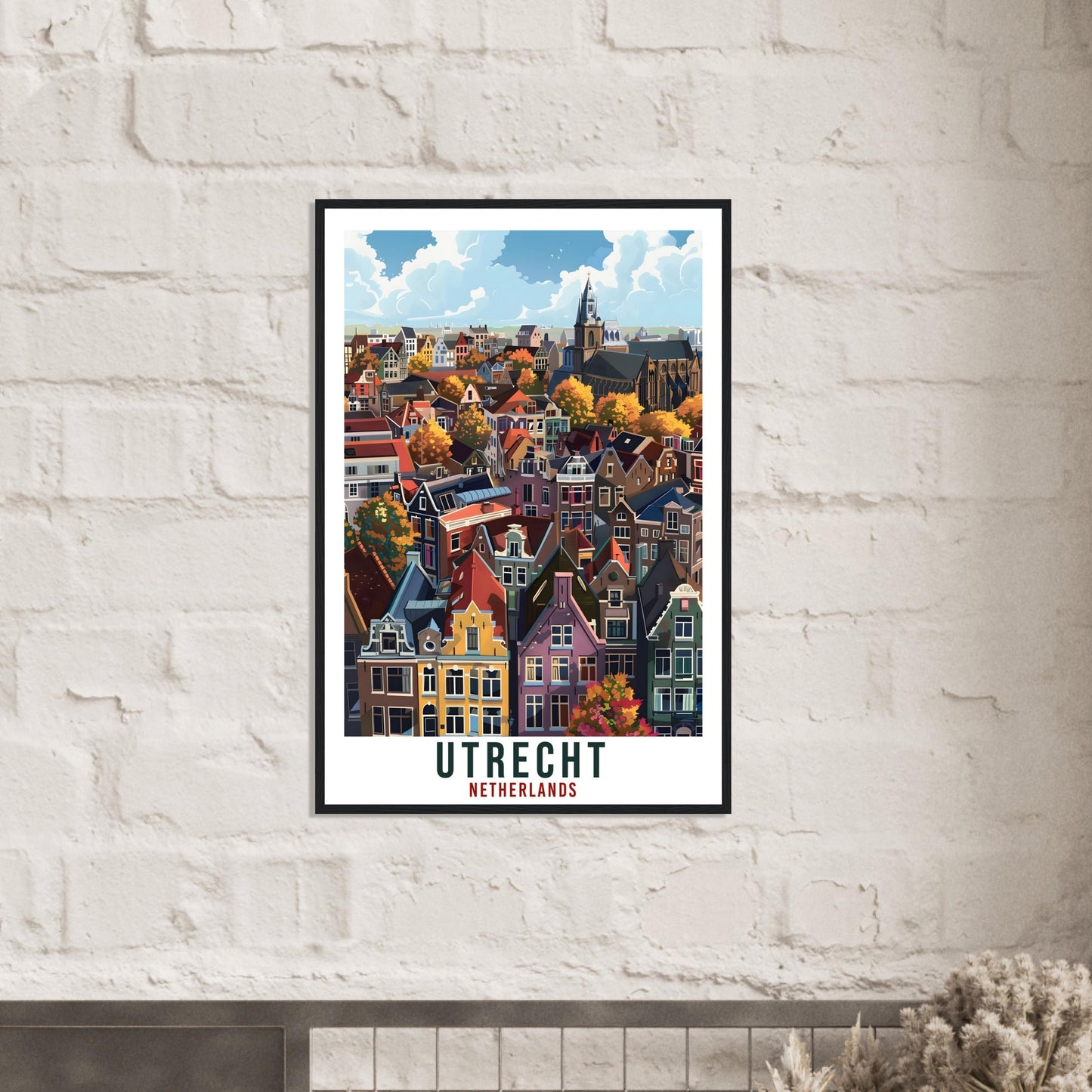 Utrecht Travel Print Holland Wall Art Wall Hanging Home Décor Utrecht Gift Art Lovers Gift Dutch Artwork Gift The Netherlands Travel Poster