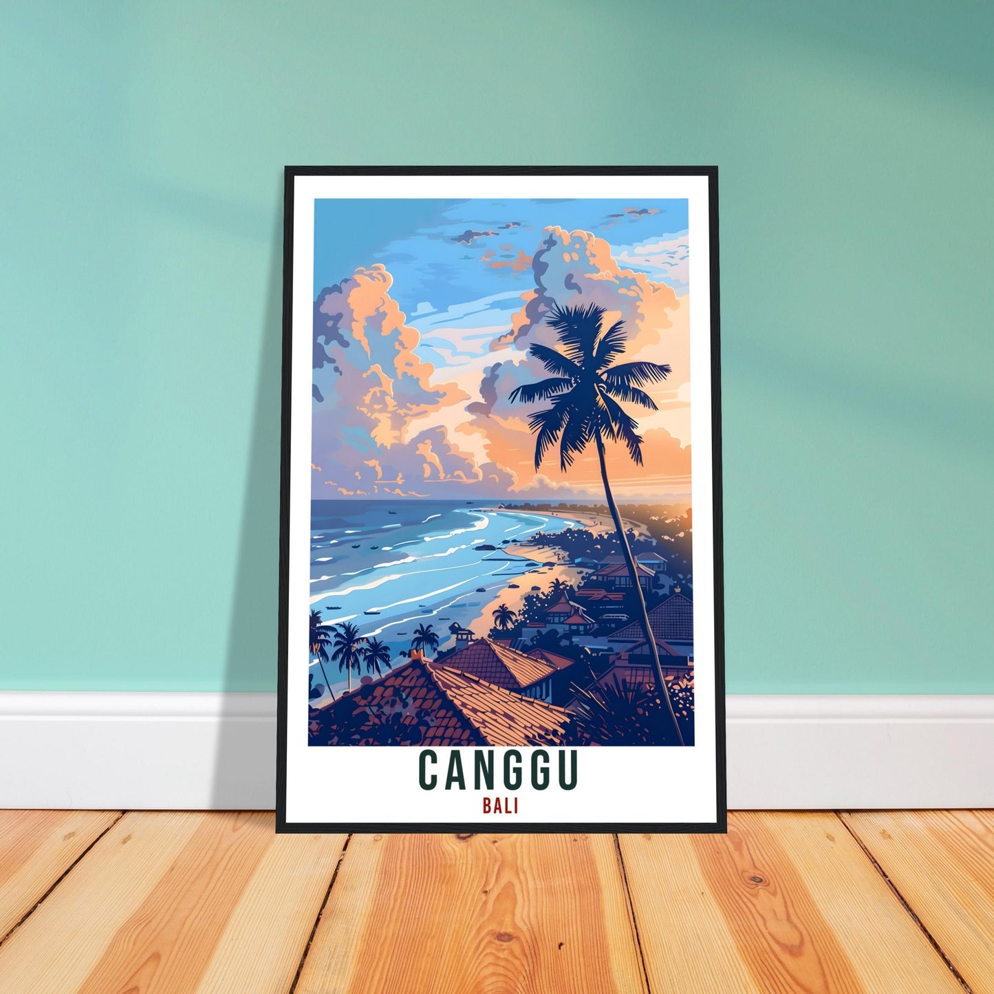 Canggu Bali Travel Print Bali Wall Art Wall Hanging Home Décor Canggu Gift Landmark Artwork Travel Art Lover Indonesia Canggu Travel Poster