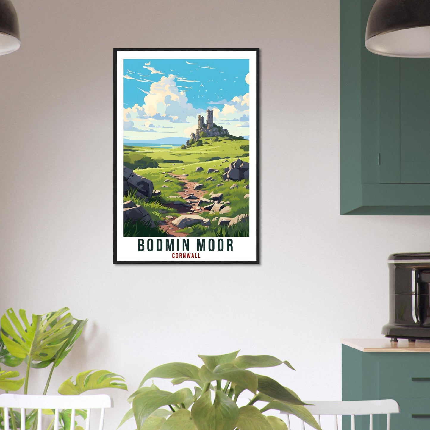 Bodmin Moor Travel Print Cornwall Wall Art Wall Hanging Travel Art Gift Bodmin Moor Travel Poster England Landscape Artwork Art Lover Gift