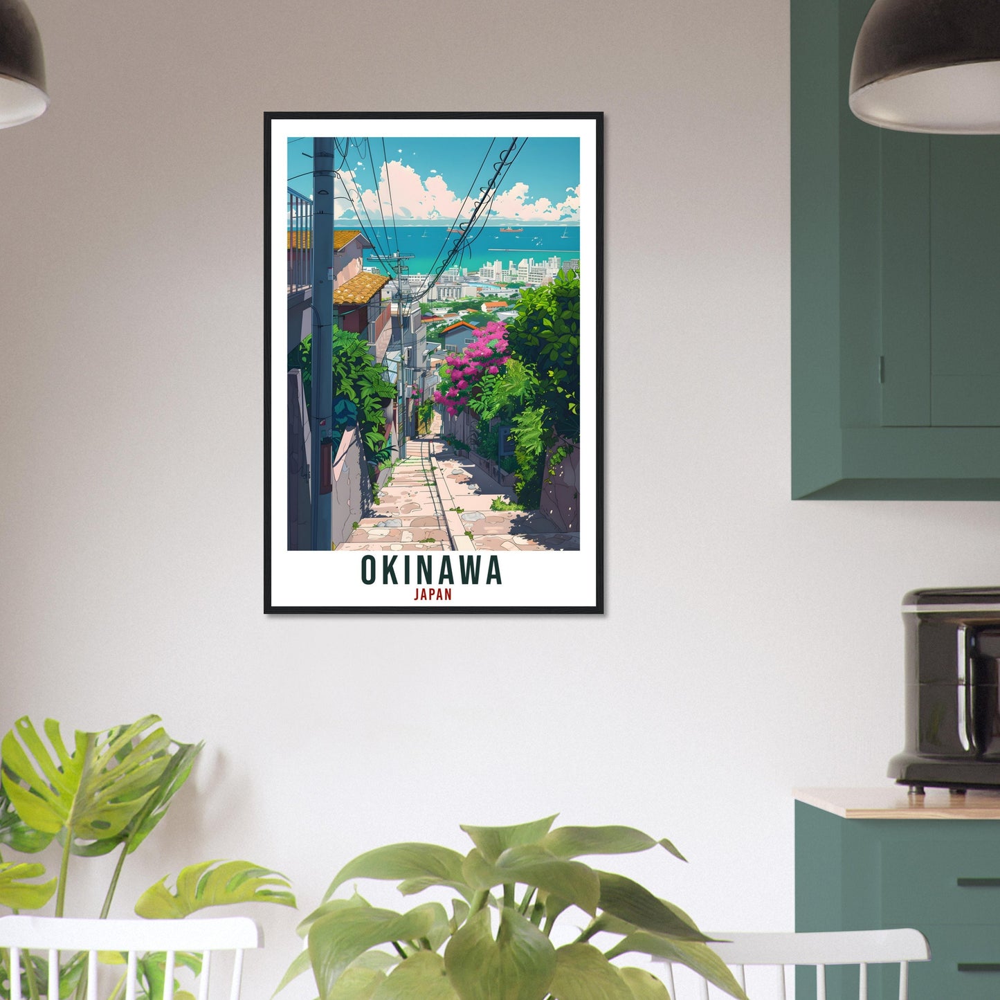 Okinawa Travel Print Japan Home Decoration Wall Art Gift Wall Hanging Art Lover Japanese Artwork Japan Okinawa Travel Poster City Print