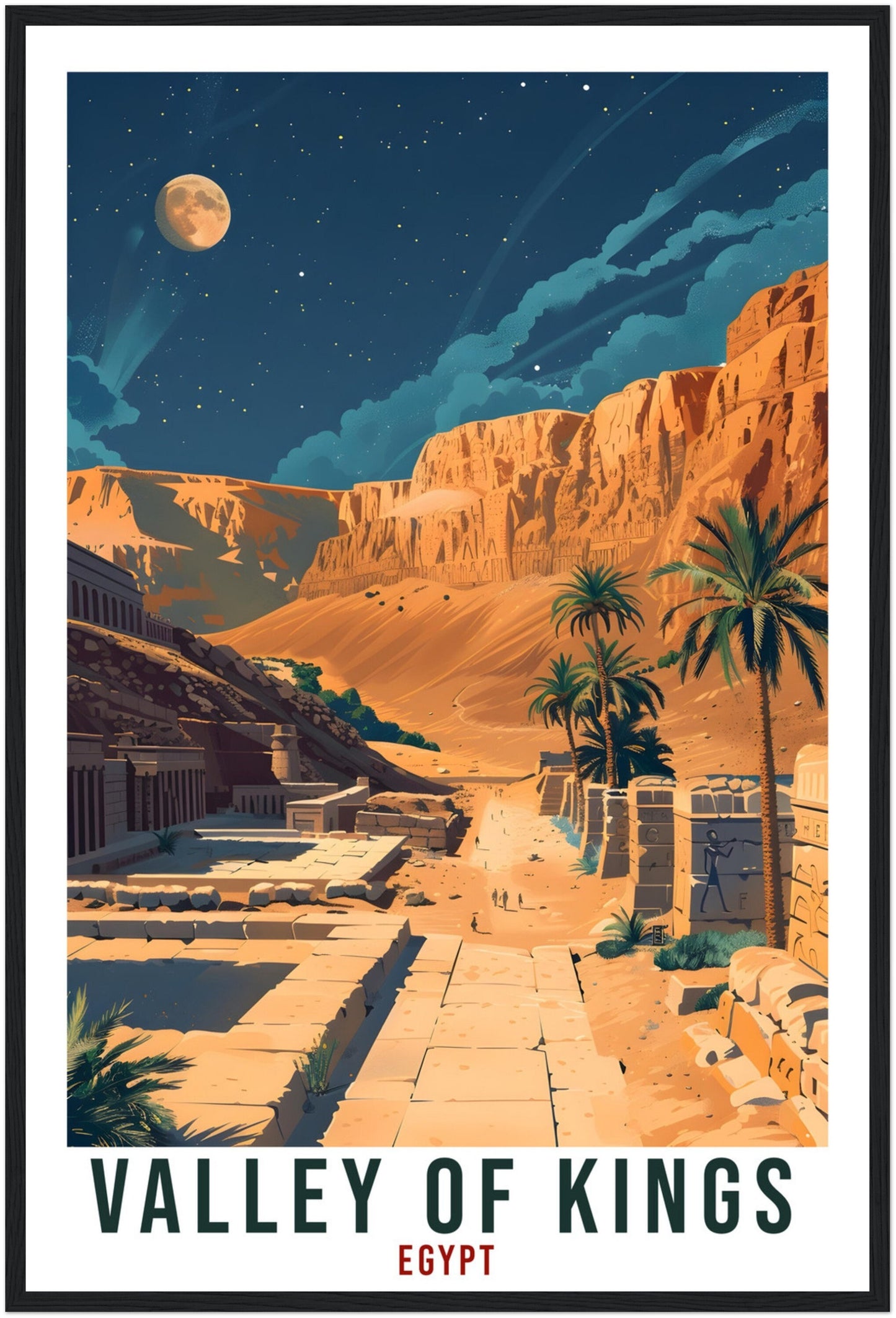 Valley Of Kings Egypt Travel Print Wall Art Wall Hanging Home Décor Valley Of Kings Gift Art Lovers Egypt Artwork Gift Print African Poster