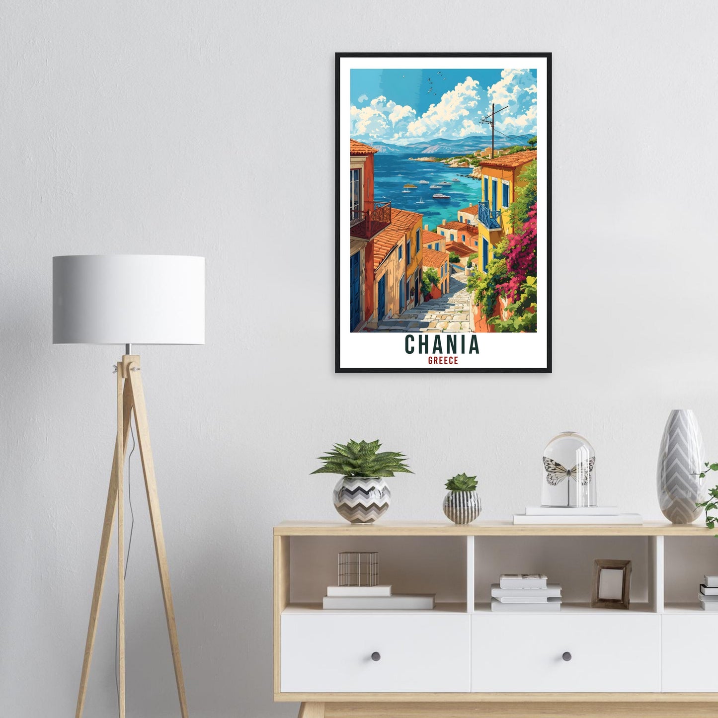 Chania Crete Travel Print Greece Home Decoration Chania Greek City Wall Art Gift Wall Hanging Art Lover Greece Artwork Chania Travel Poster