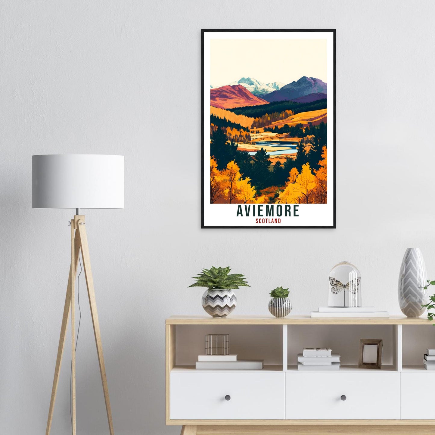 Aviemore Travel Print Scotland Home Decor Aviemore Wall Art Wall Hanging Art Lover Scotland Artwork Travel Poster Aviemore Travel Art Gift