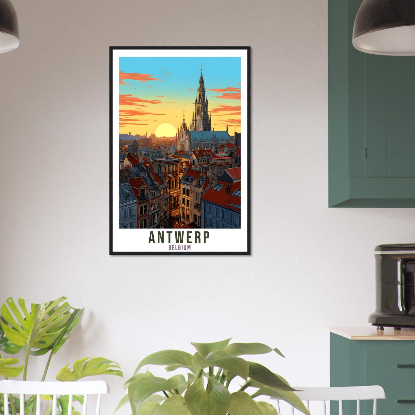 Antwerp Travel Poster Wall Art Antwerp Belgium Home Décor Artwork Wall Hanging Antwerp Art Gift Antwerp Travel Print Belgian Art Lovers Gift