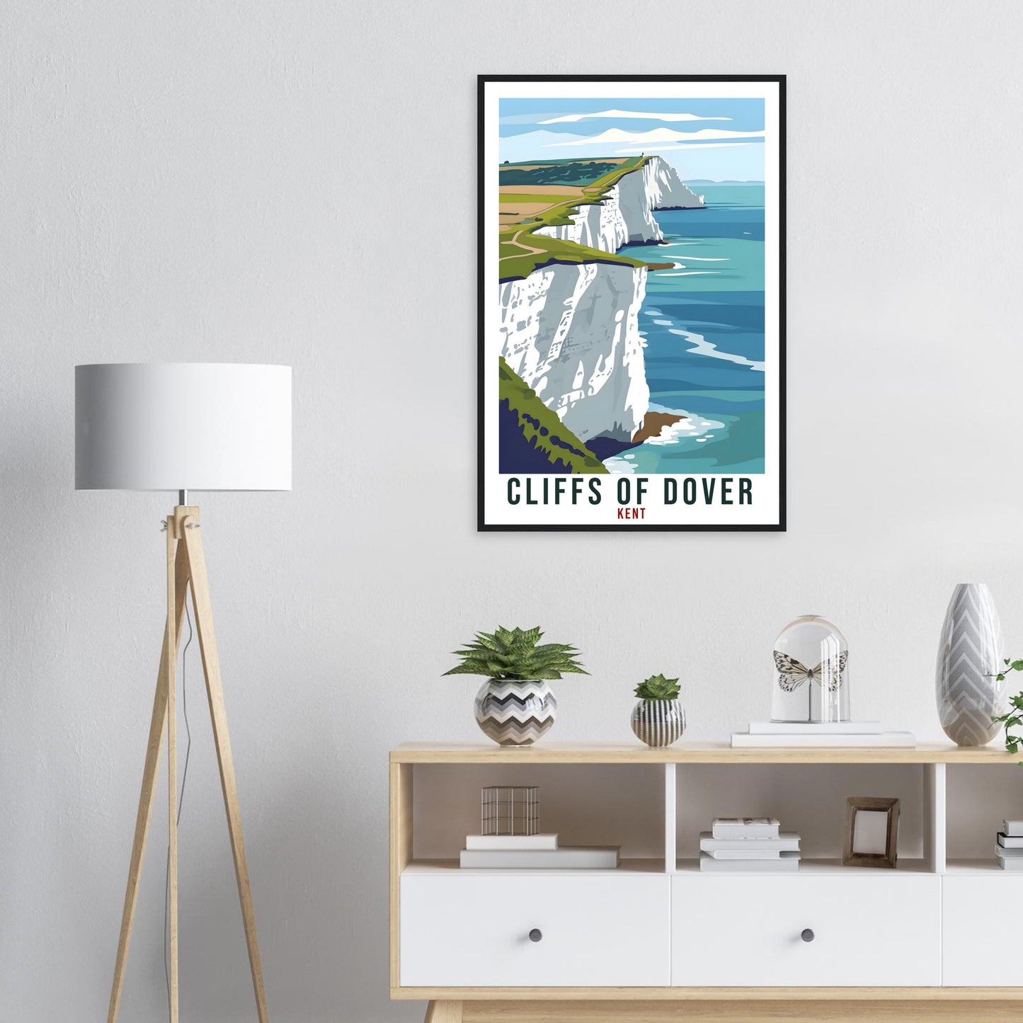 Cliffs Of Dover Travel Poster English Wall Art Home Decor Wall Hanging Travel Art Gift Cliffs Of Dover Travel Print Kent Landscape Artwork