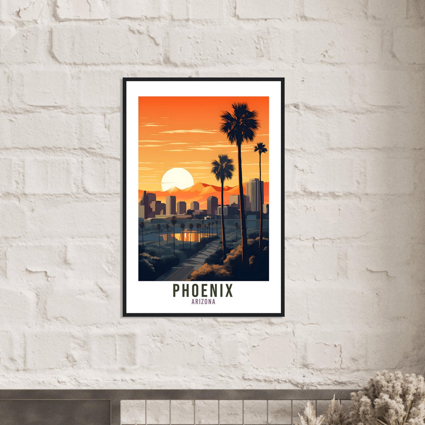 Phoenix Travel Print Phoenix Arizona Wall Art Phoenix Travel Poster Arizona Home Decor Phoenix Art Lovers Arizona Gift Phoenix Travel Art