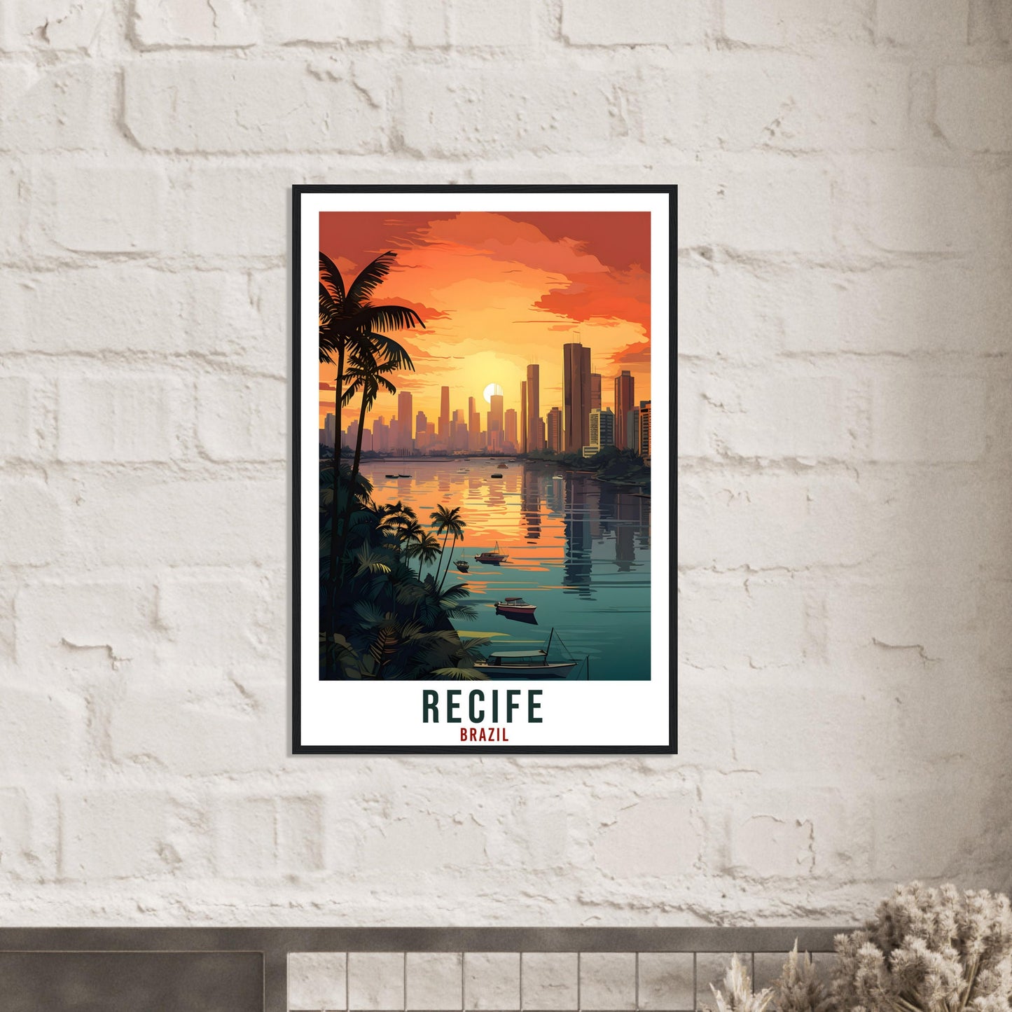 Recife Travel Print Wall Art Recife Brazil Wall Hanging Artwork Recife Home Decor Art Gifts Recife Travel Poster Brazil Art Lovers Gift