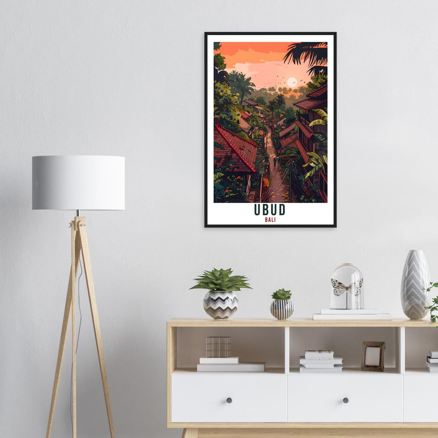 Ubud Bali Travel Print Bali Wall Art Wall Hanging Home Décor Ubud Gift Landmark Artwork Travel Art Lovers Ubud Indonesia Travel Poster