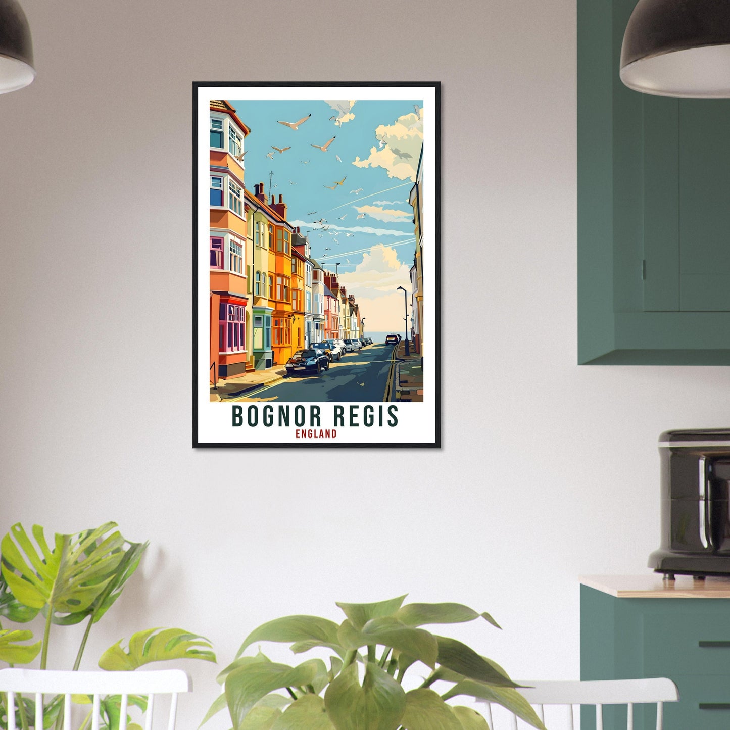 Bognor Regis Travel Print Wall Art Wall Hanging Home Living Décor Bognor Regis Gift Art Lovers UK Artwork Gift Print England Travel Poster