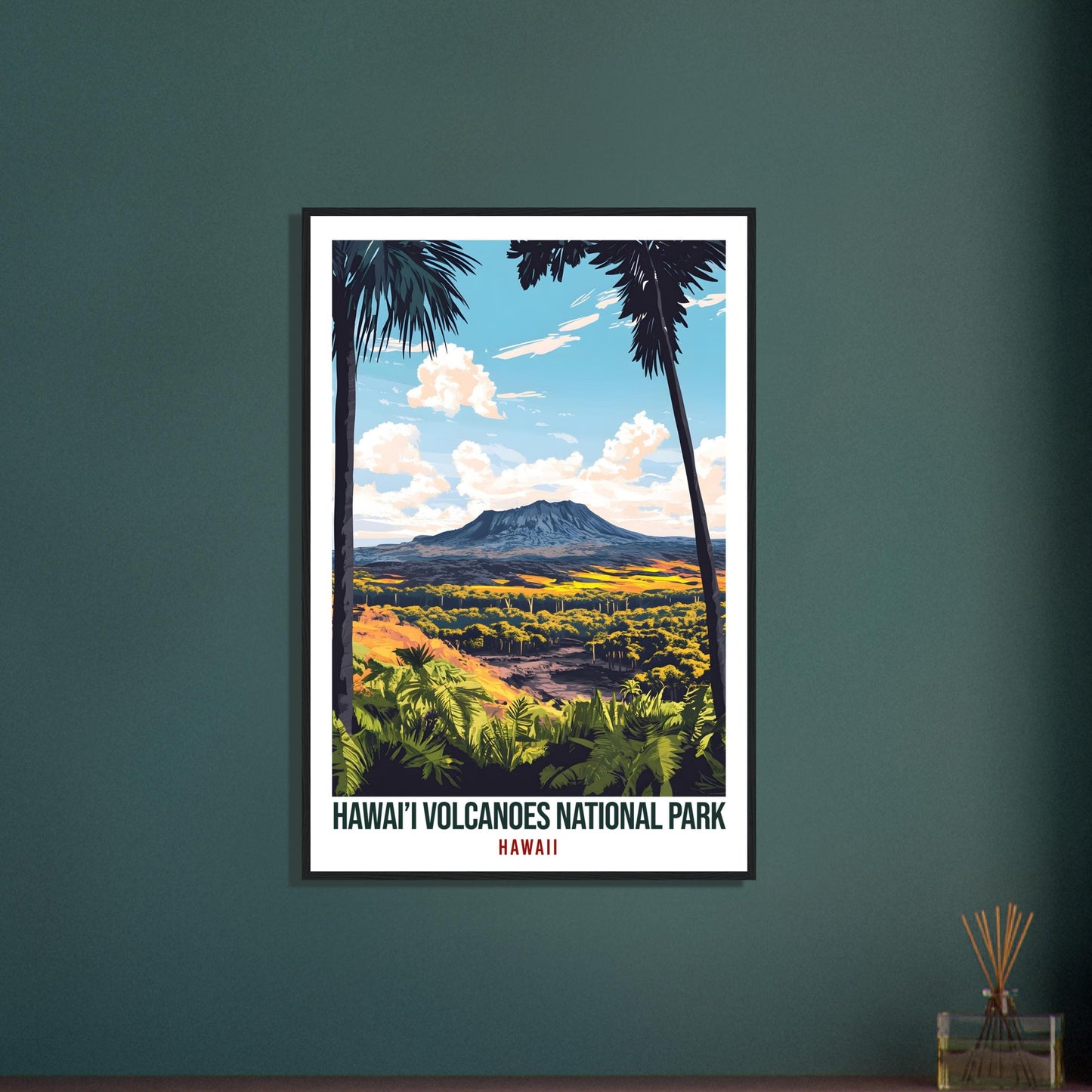 Hawai'i Volcanoes National Park USA Travel Print Wall Art Wall Hanging Home Décor Hawaii Volcanoes Gift Travel Art USA Artwork Travel Poster