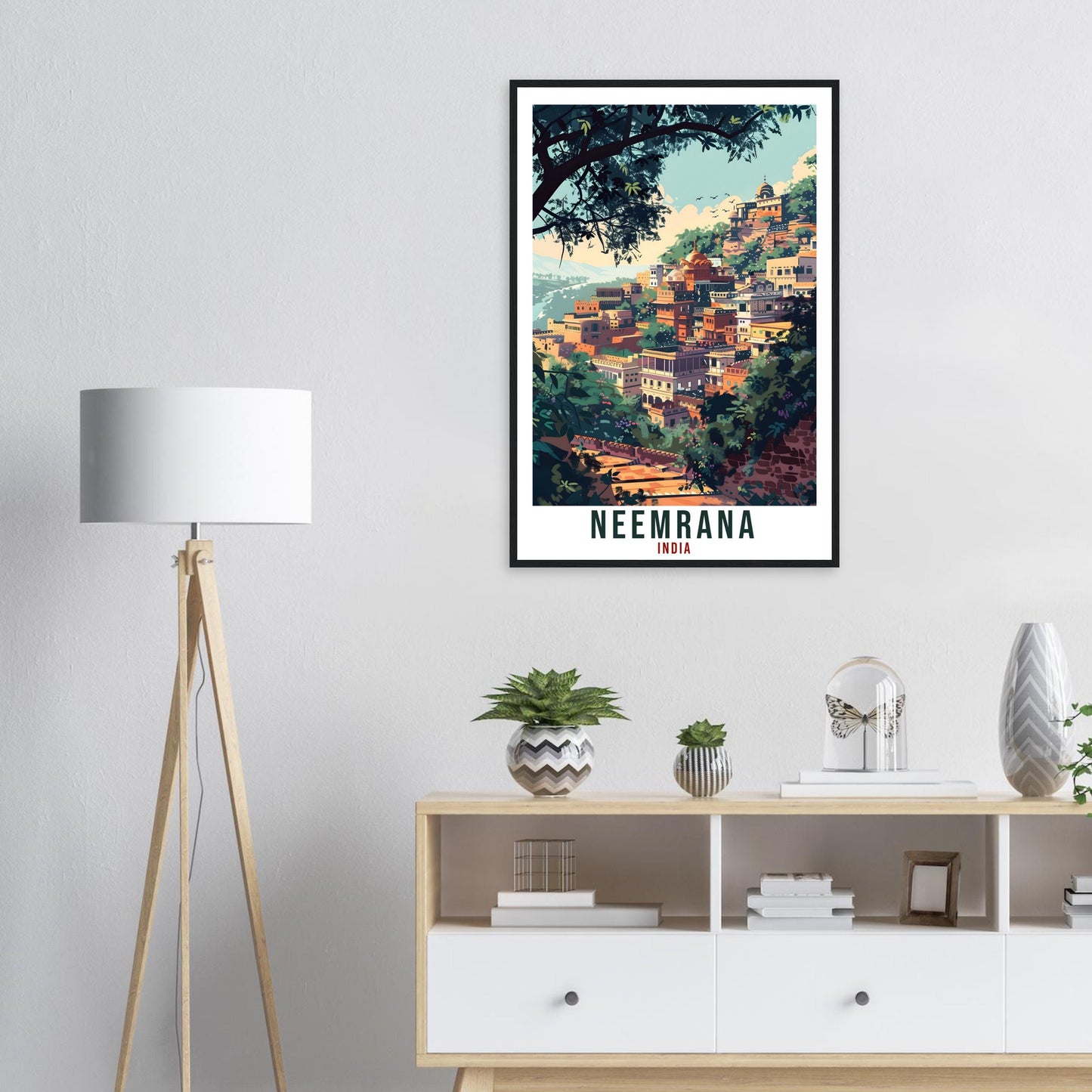 Neemrana Travel Print India Home Decoration Wall Art Gift Wall Hanging Art Lover Indian Artwork India Neemrana Travel Poster Cityscape Print