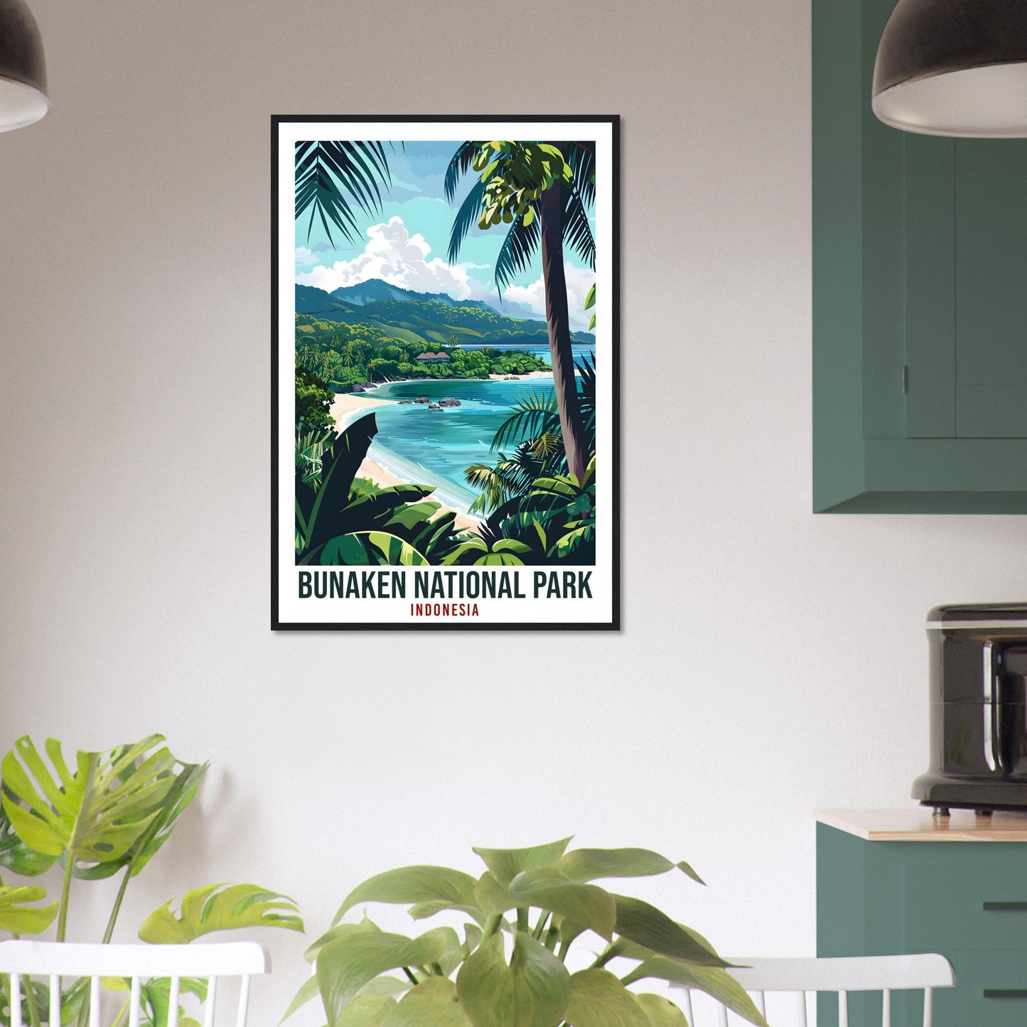 Bunaken National Park Travel Print Wall Art Wall Hanging Home Décor Bunaken Park Landmark Artwork Travel Art Lover Indonesia Travel Poster