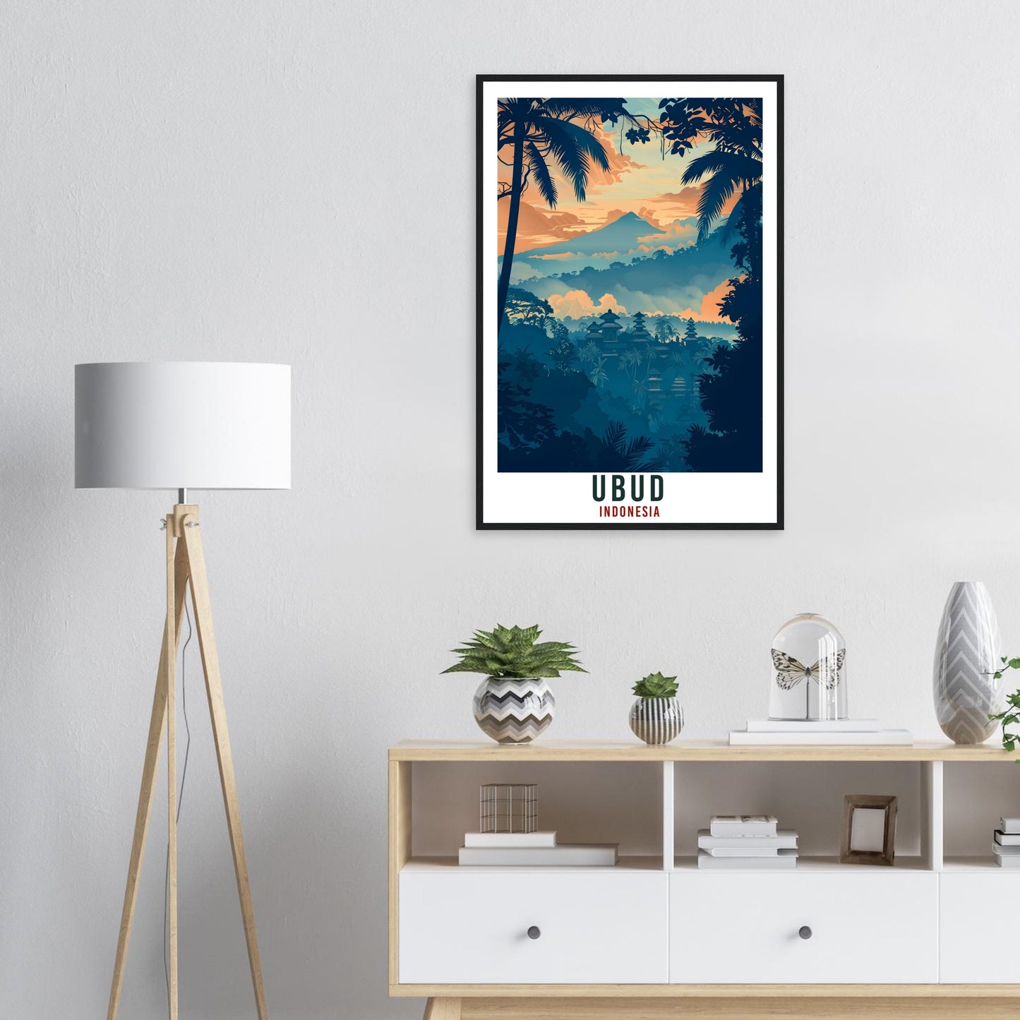 Ubud Bali Travel Print Bali Wall Art Wall Hanging Home Décor Ubud Gift Landmark Artwork Travel Art Lovers Indonesia Ubud Travel Poster
