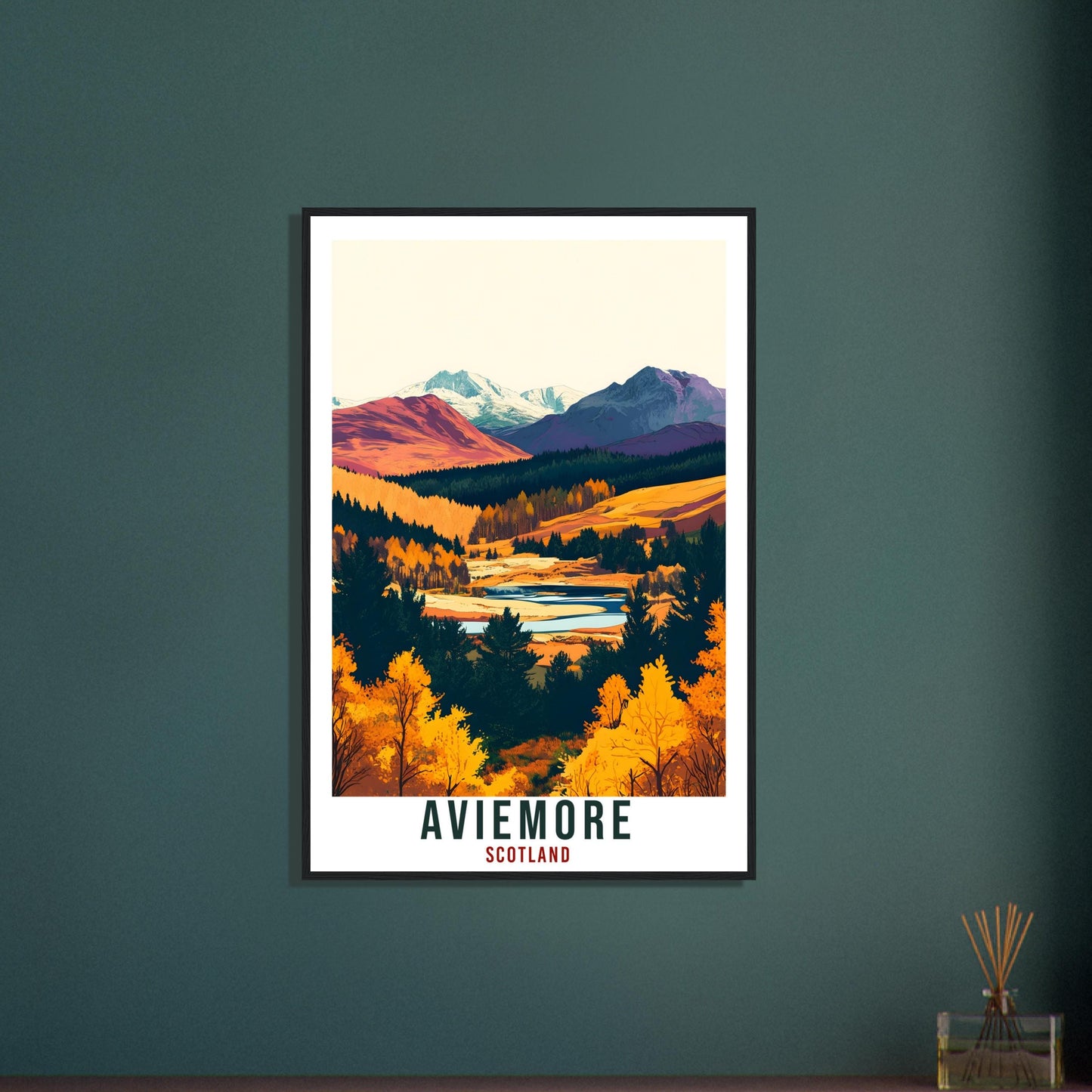 Aviemore Travel Print Scotland Home Decor Aviemore Wall Art Wall Hanging Art Lover Scotland Artwork Travel Poster Aviemore Travel Art Gift